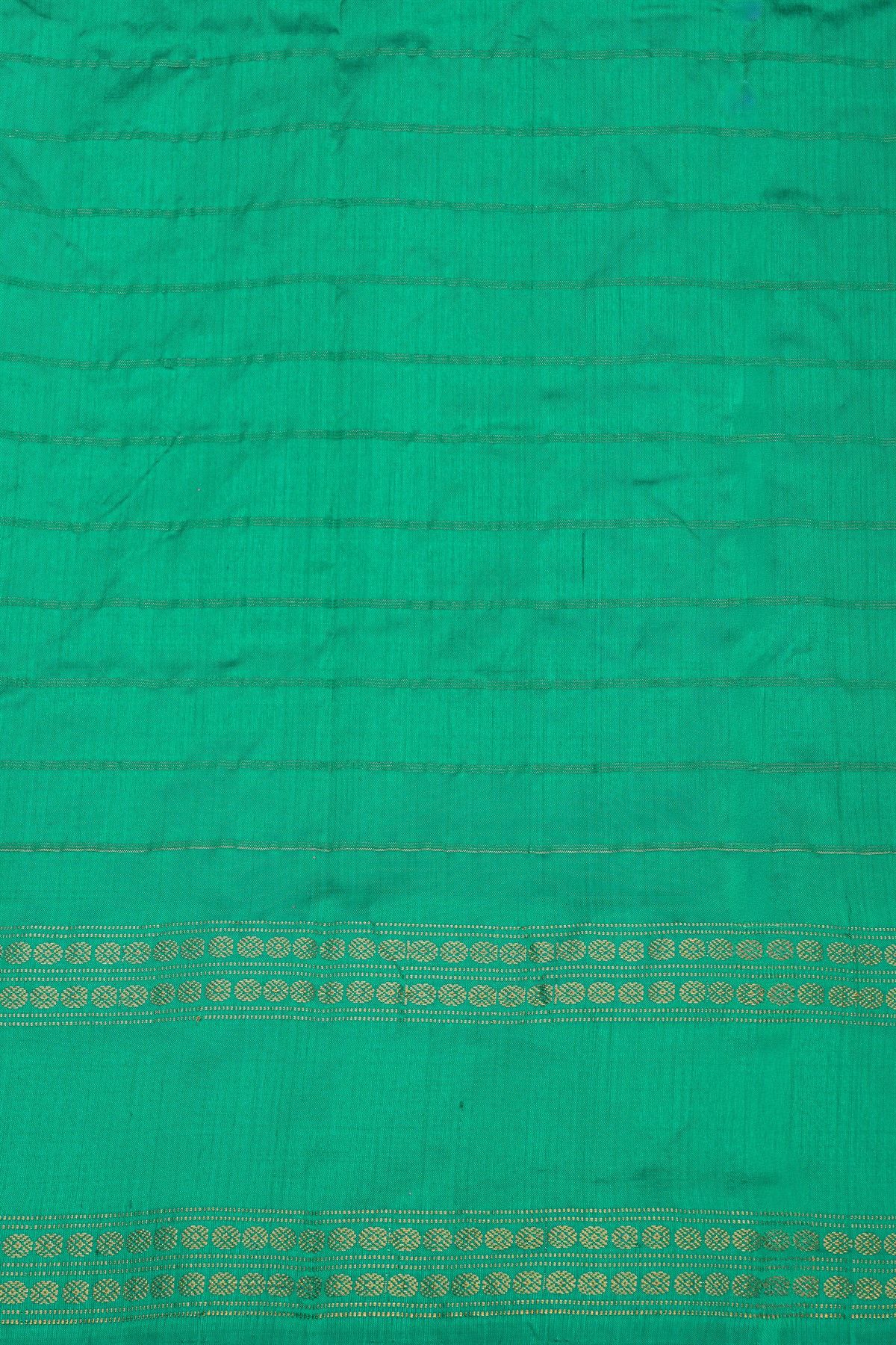 Ikat Silk Purple Saree With Florals And Leaves Border