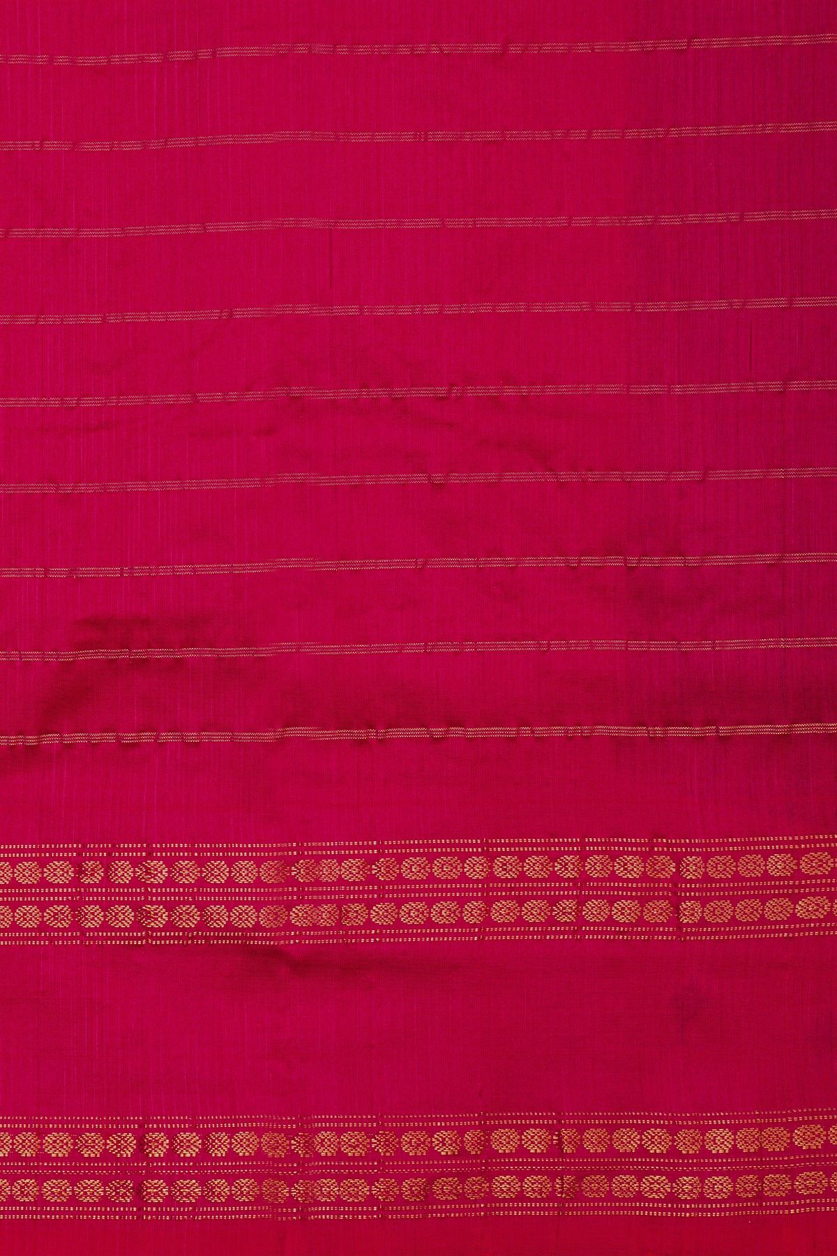 Ikat Silk Rama Green Saree With Florals And Leaves Jaal Border