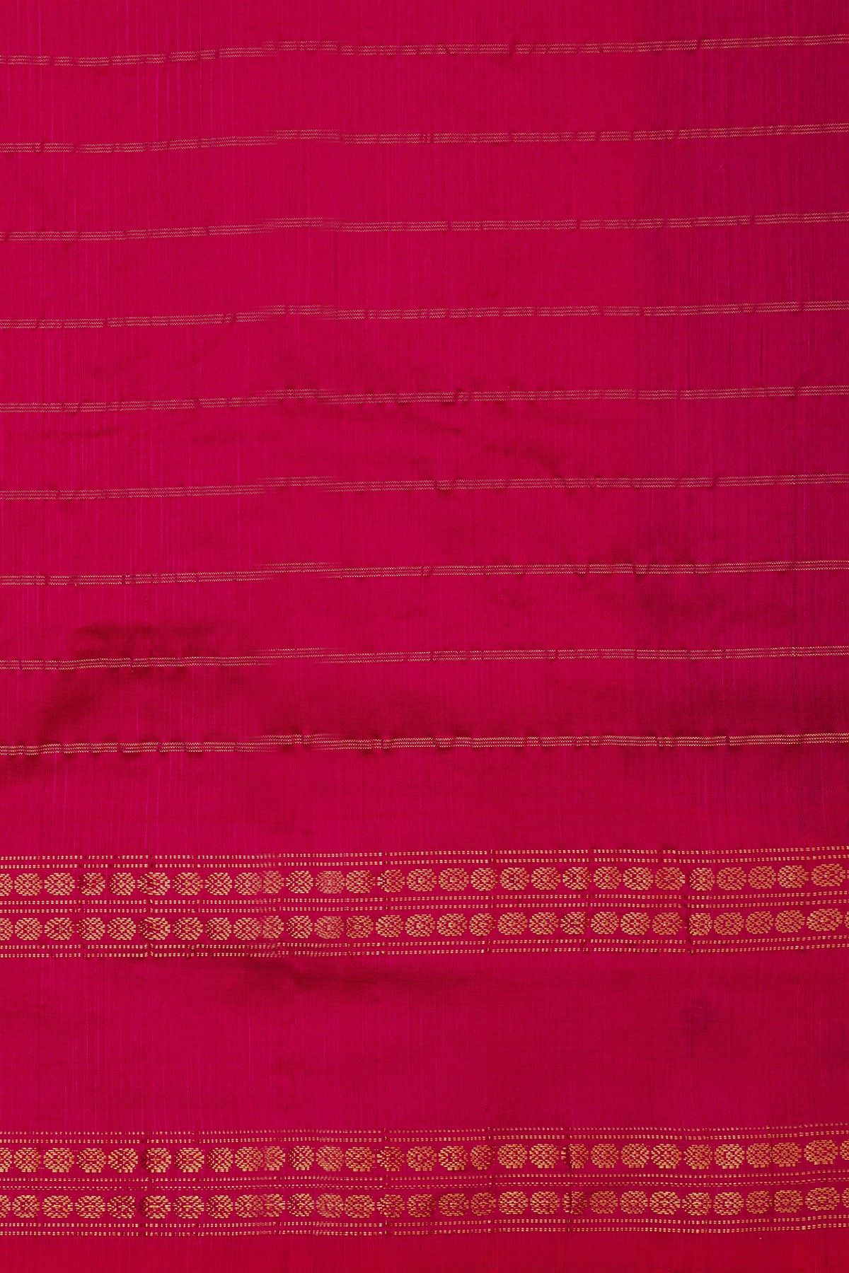 Ikat Silk Rama Green Saree With Florals And Leaves Jaal Border