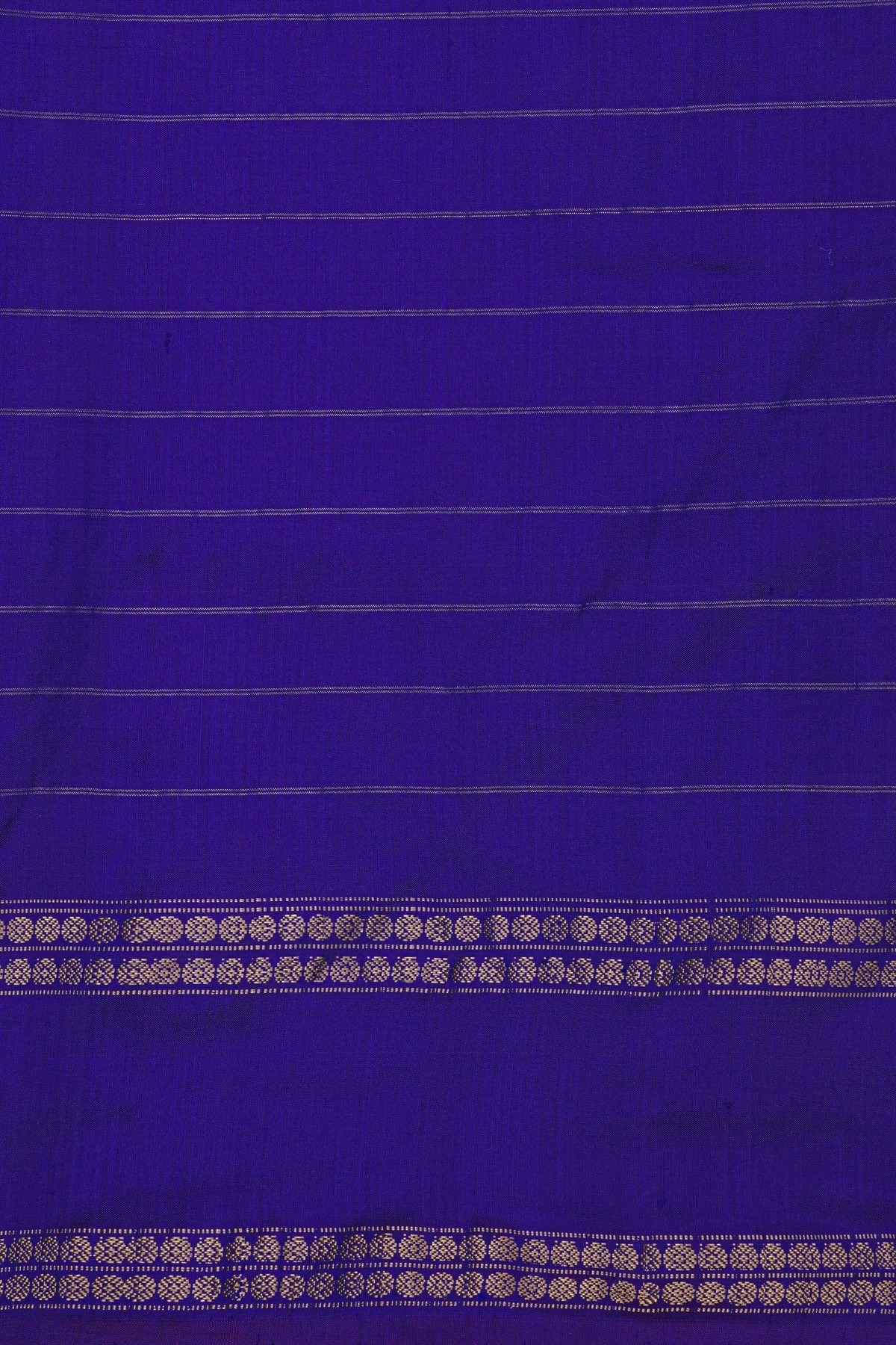 Ikat Silk Rust Saree With Checks And Floral Buttis Body