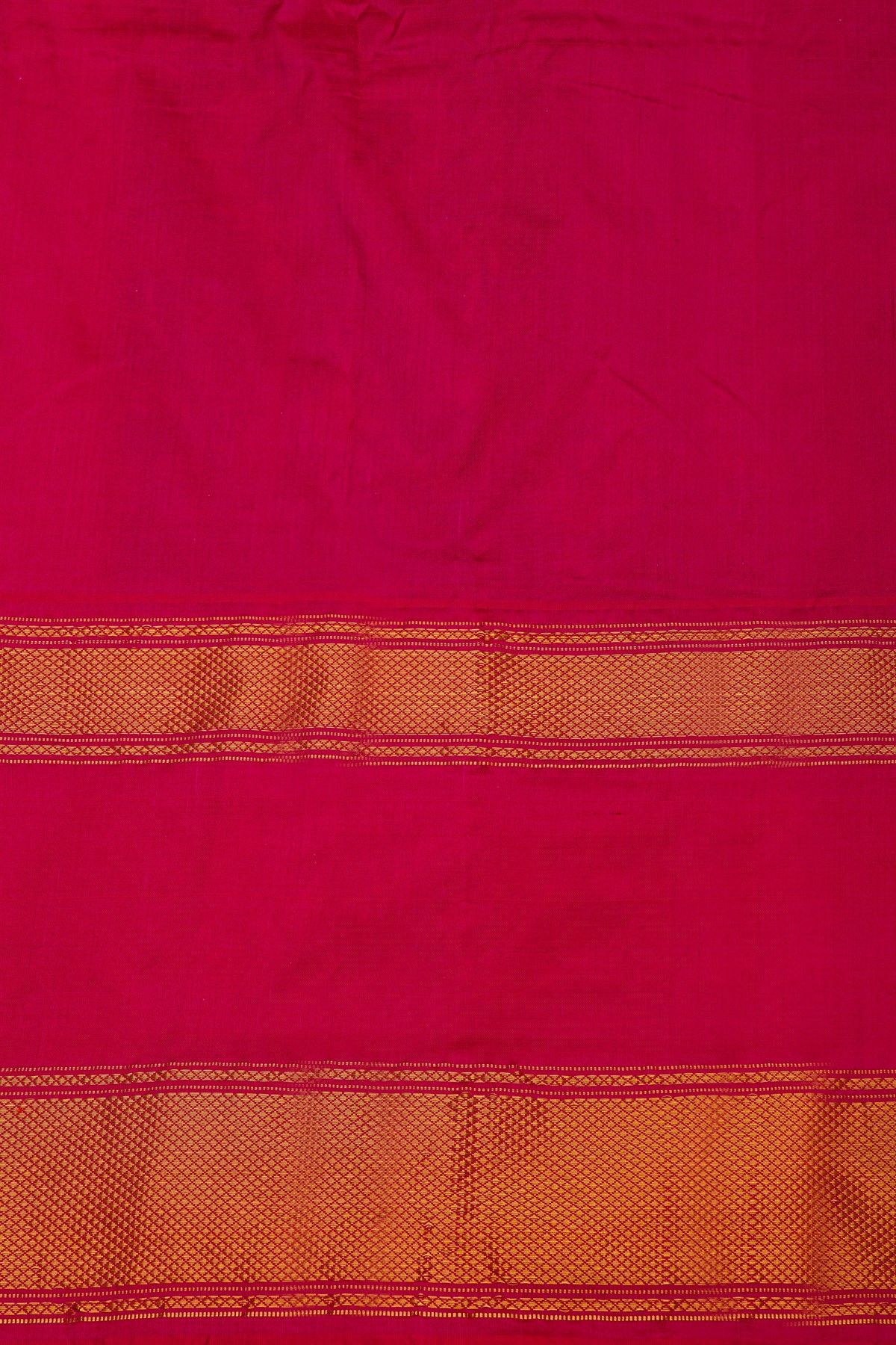Ikat Silk Royal Blue Saree With Florals And Leaves Body