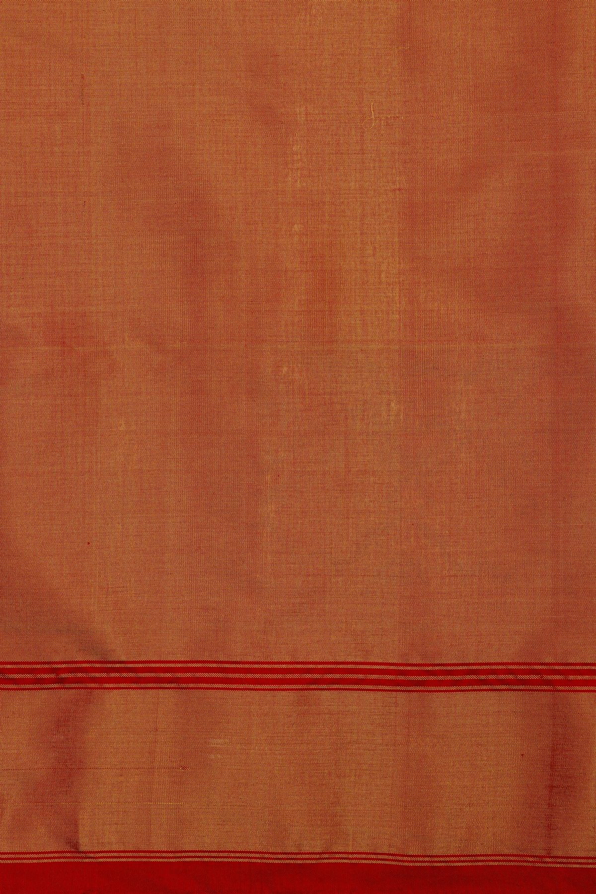 Ikat Silk Cream Saree With Florals And Kaddi Border