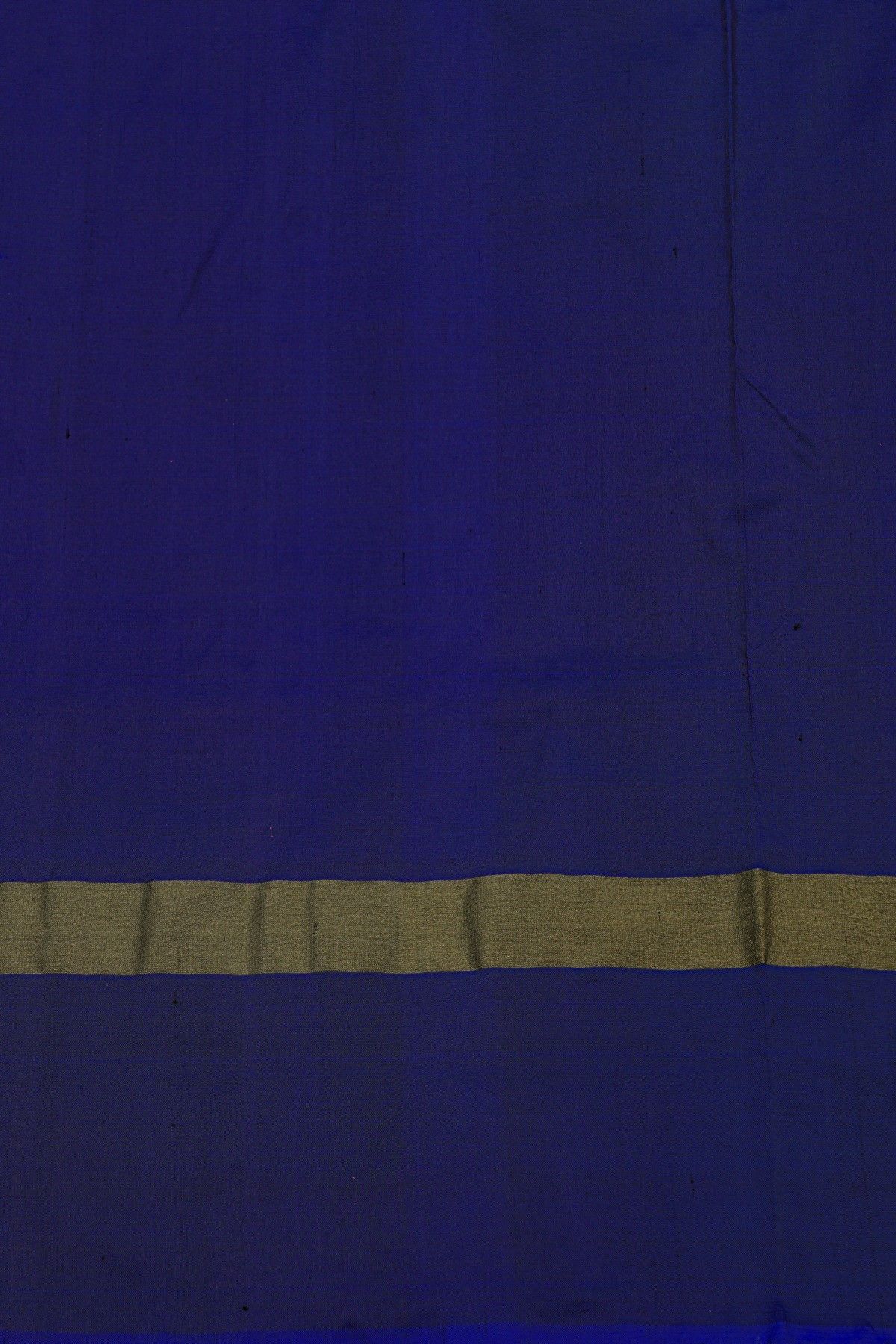 Pochampally Ikat Silk Sea Blue Saree With White Chevron Motifs And Zari Border