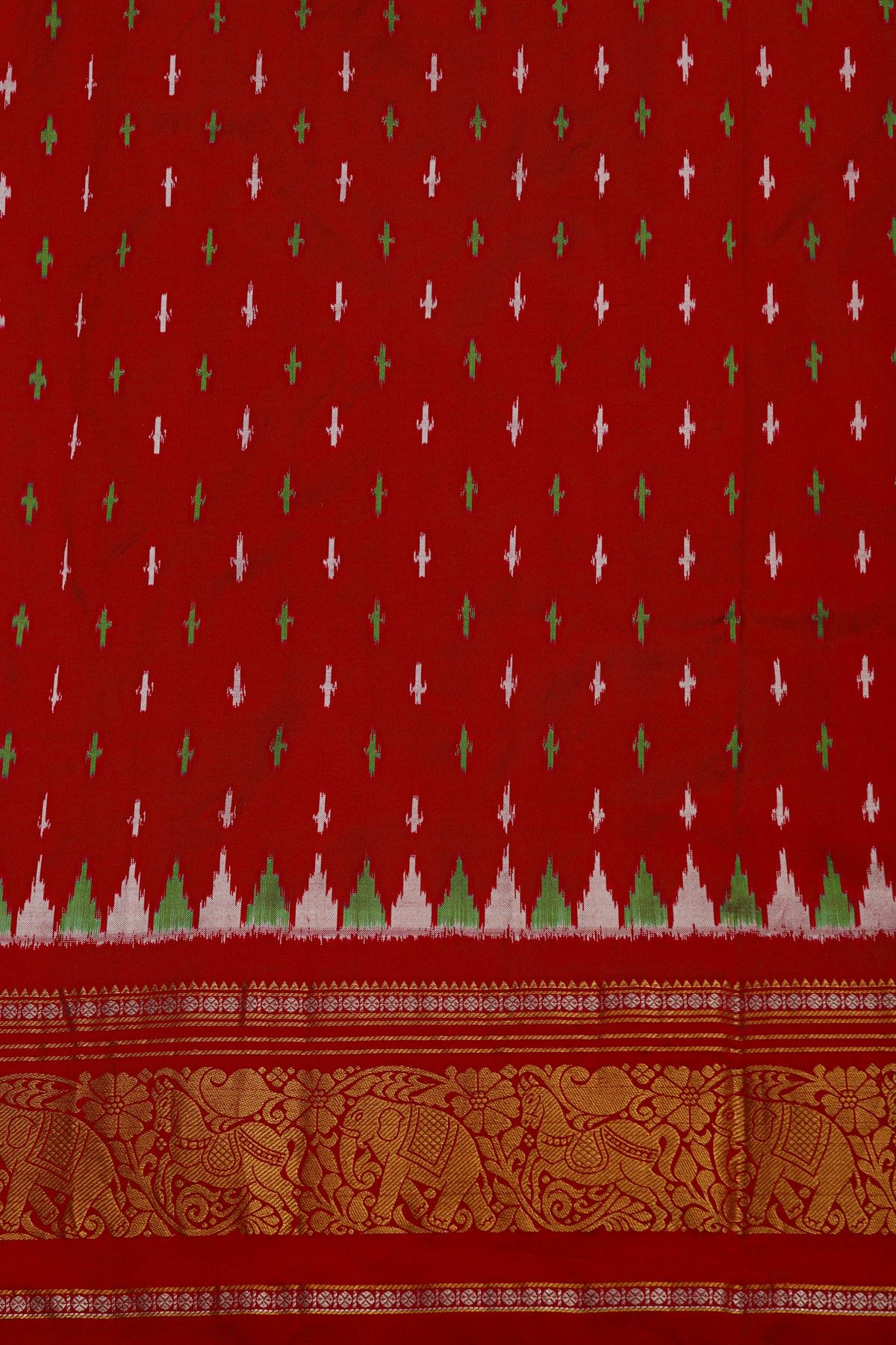 Fusion Silk Off White Saree With Florals Patch Work Body