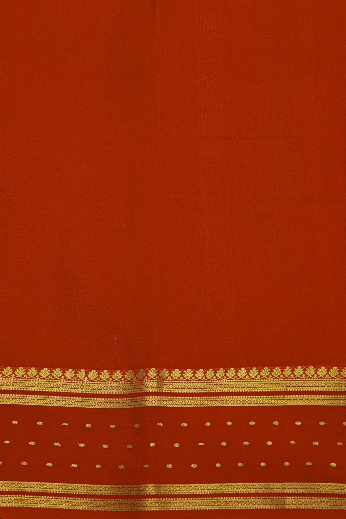 Mysore Crepe Light Brown Saree With Buttis Border