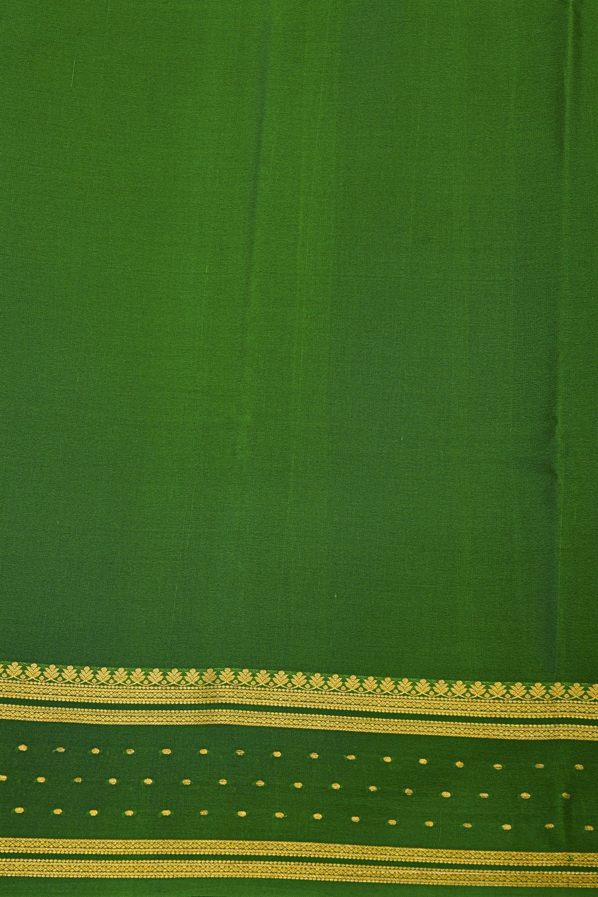 Mysore Crepe Purple Saree With Florals And Buttis Border
