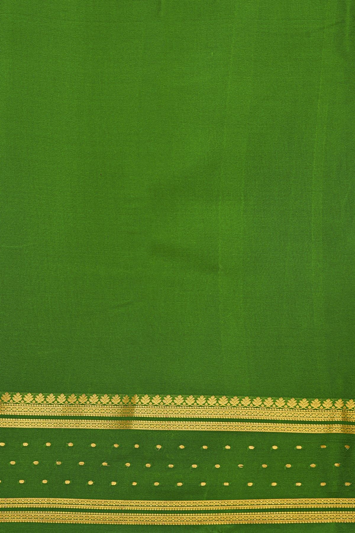 Mysore Crepe Purple Saree With Florals And Buttis Border
