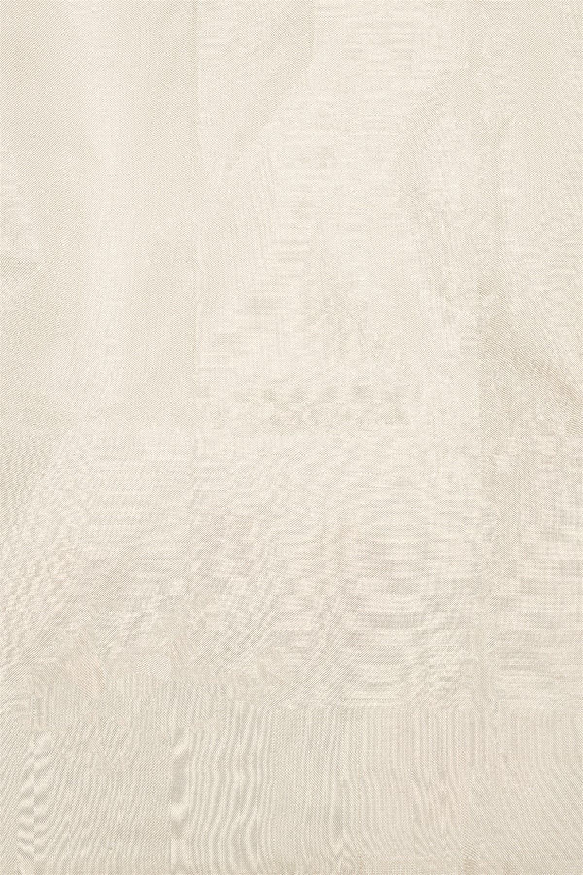 Pochampally Ikat Silk Cream Saree With Floral And Leaf Border