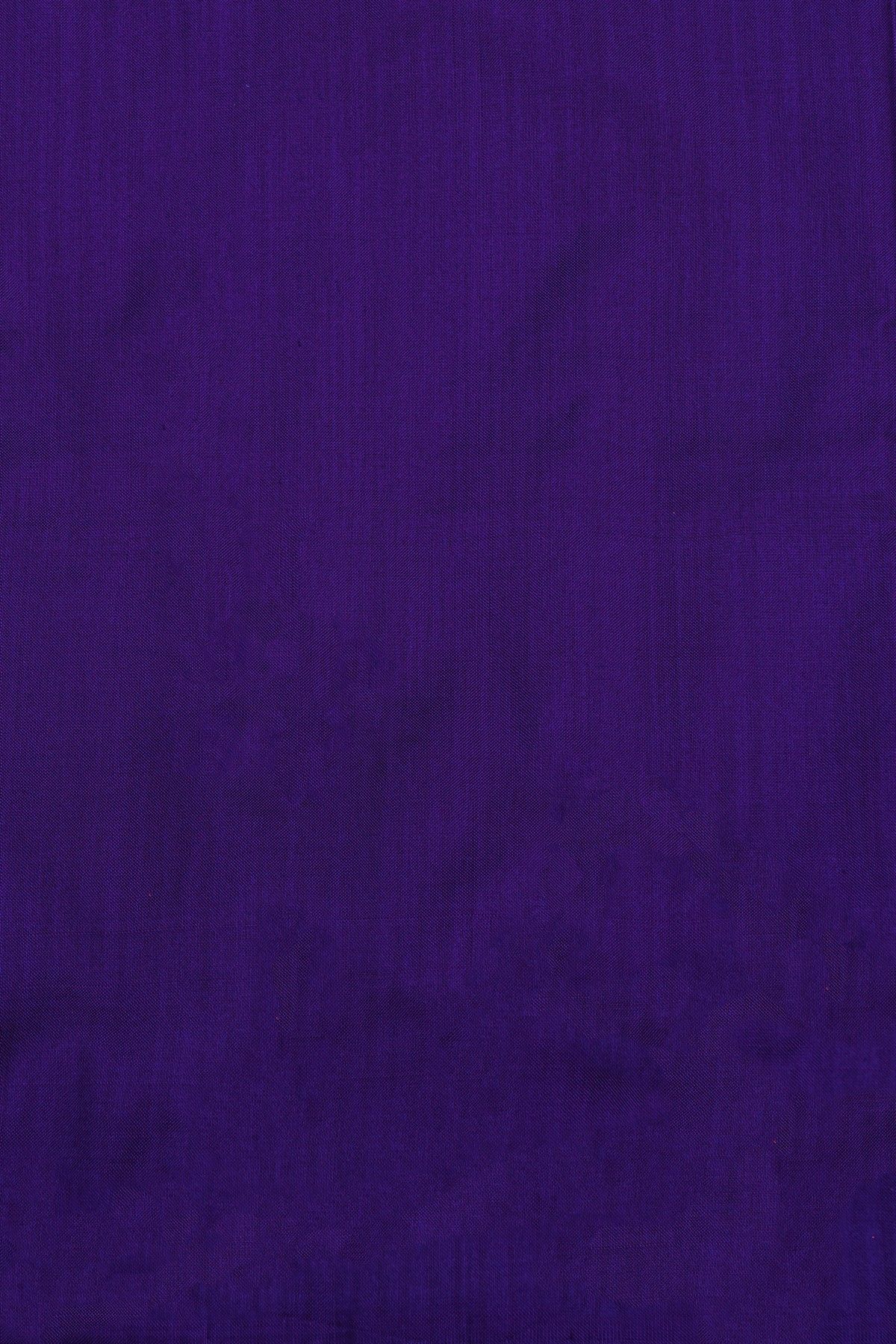 Pochampally Ikat Silk Purple Saree With Floral And Diamond Checks Body
