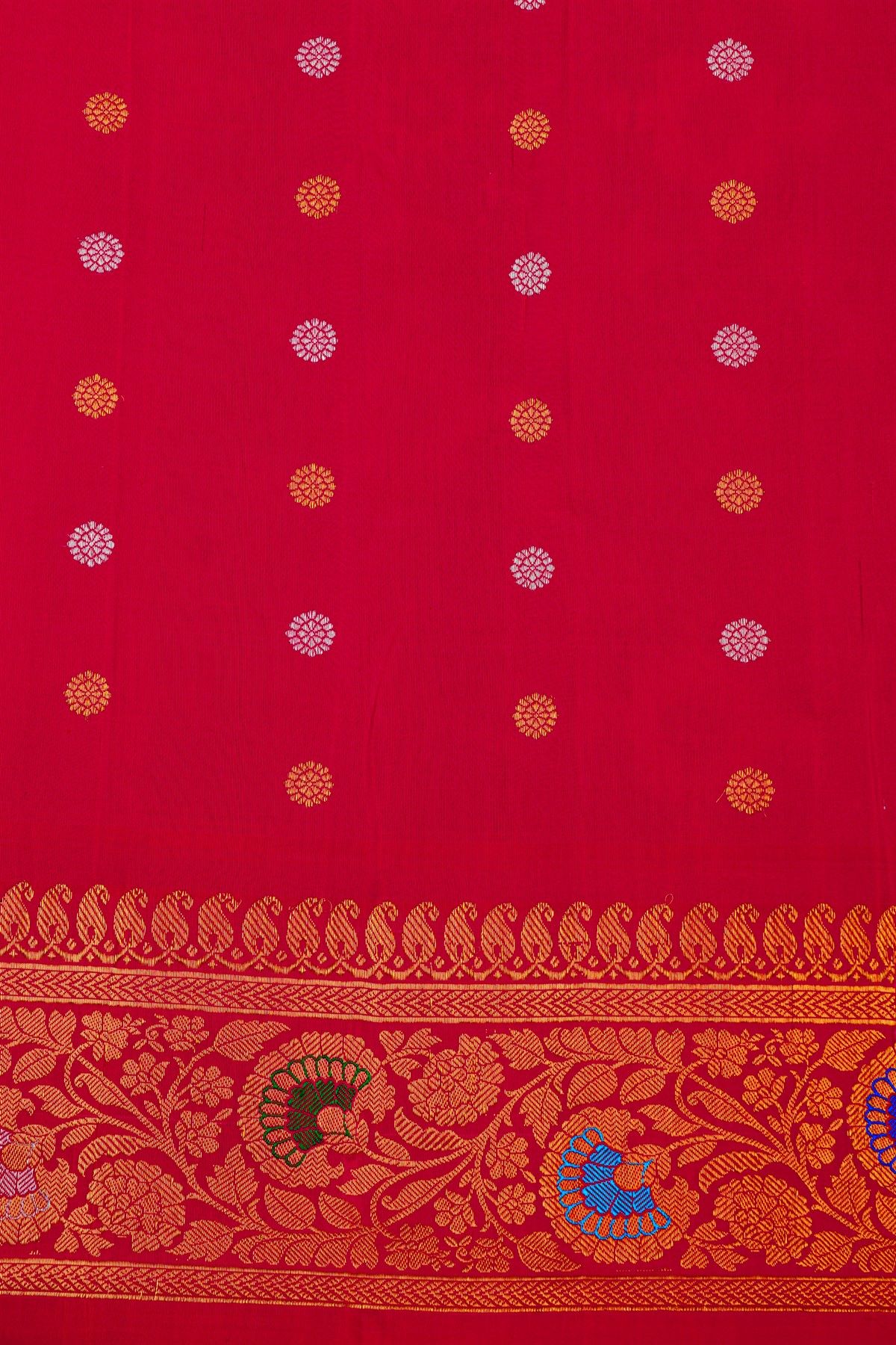 Gadwal Silk Grey Saree With Florals And Leaves In Ikat Print Body