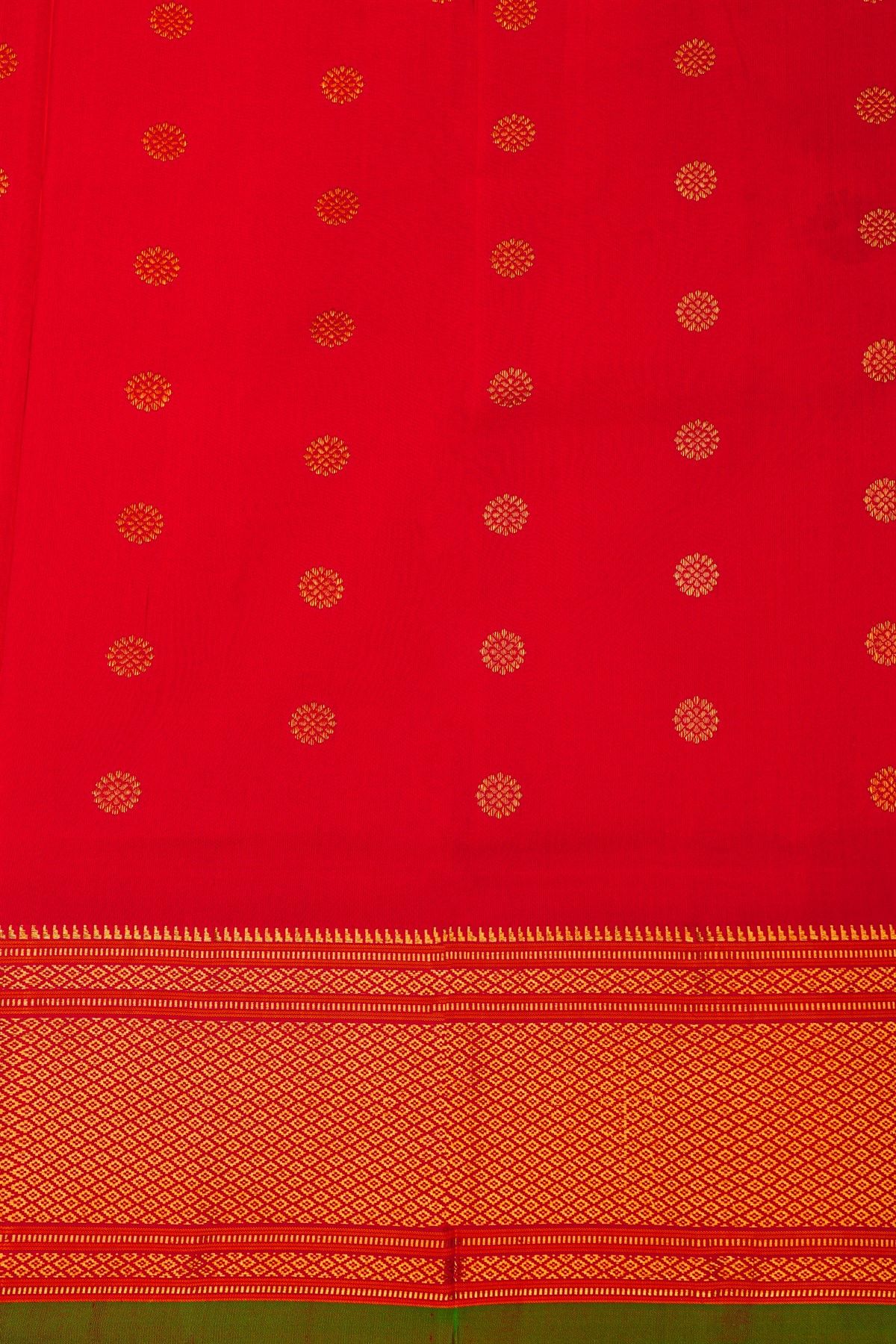 Gadwal Silk Reddish Pink Saree With Paithani Pallu