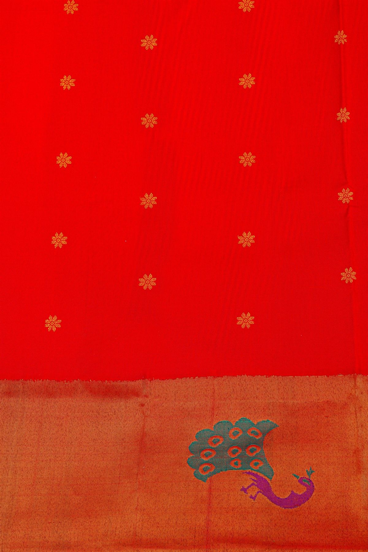 Gadwal Silk Sky Blue Saree With Peacock And Parrot Border