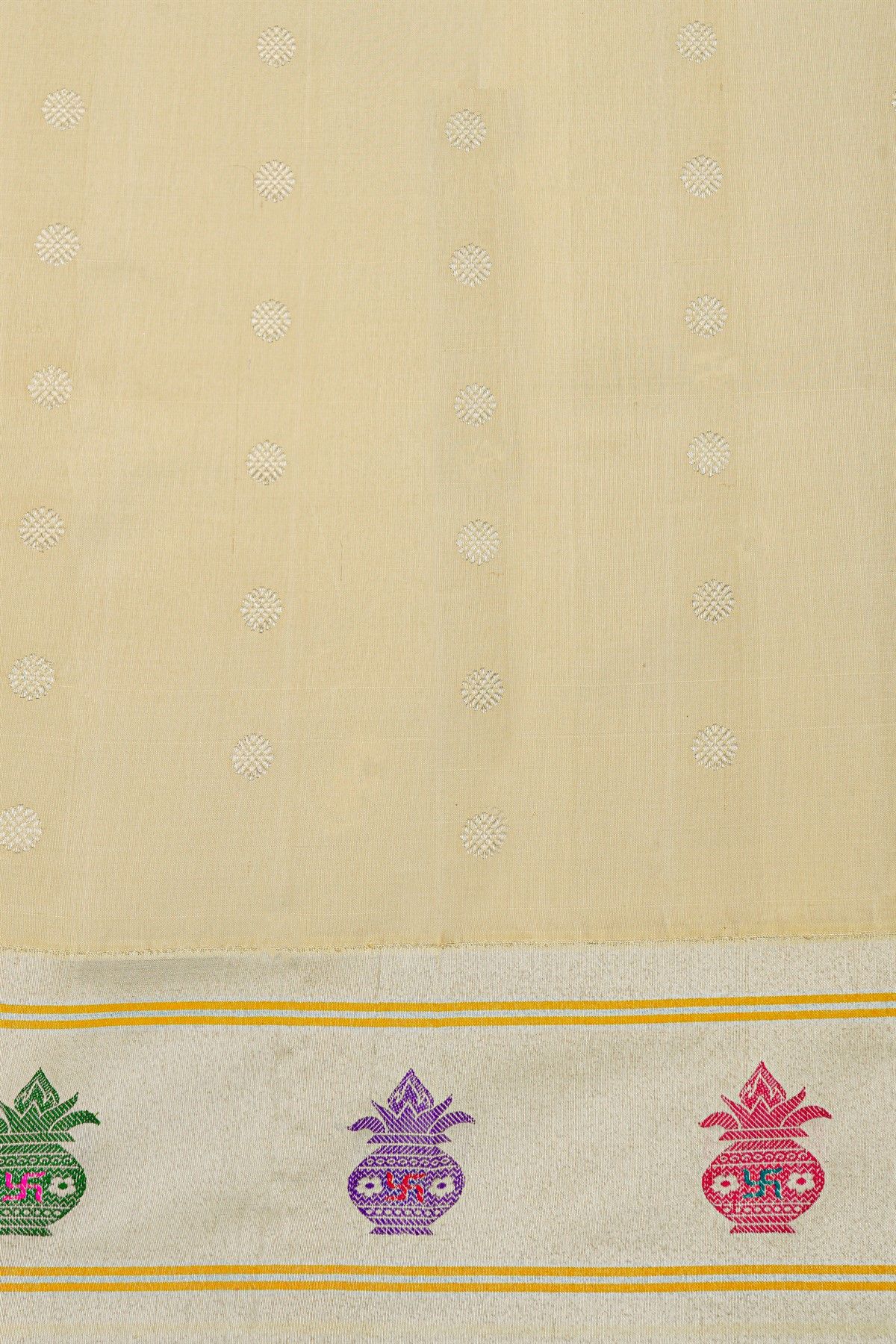 Gadwal Silk Blue Saree With Floral And Zari Line Border