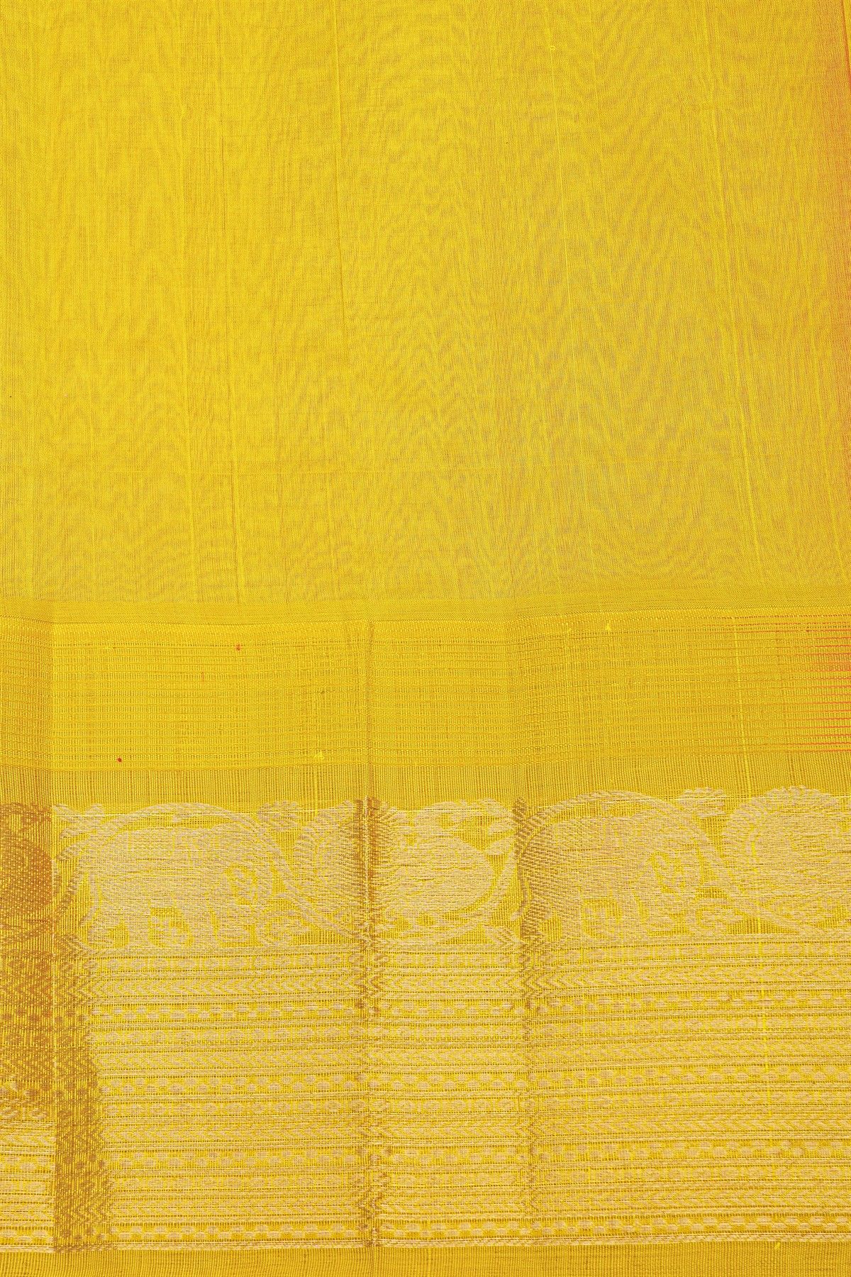 Kuppadam Sico Peach Pink Saree With Peacocks And Elephants Buttis Border