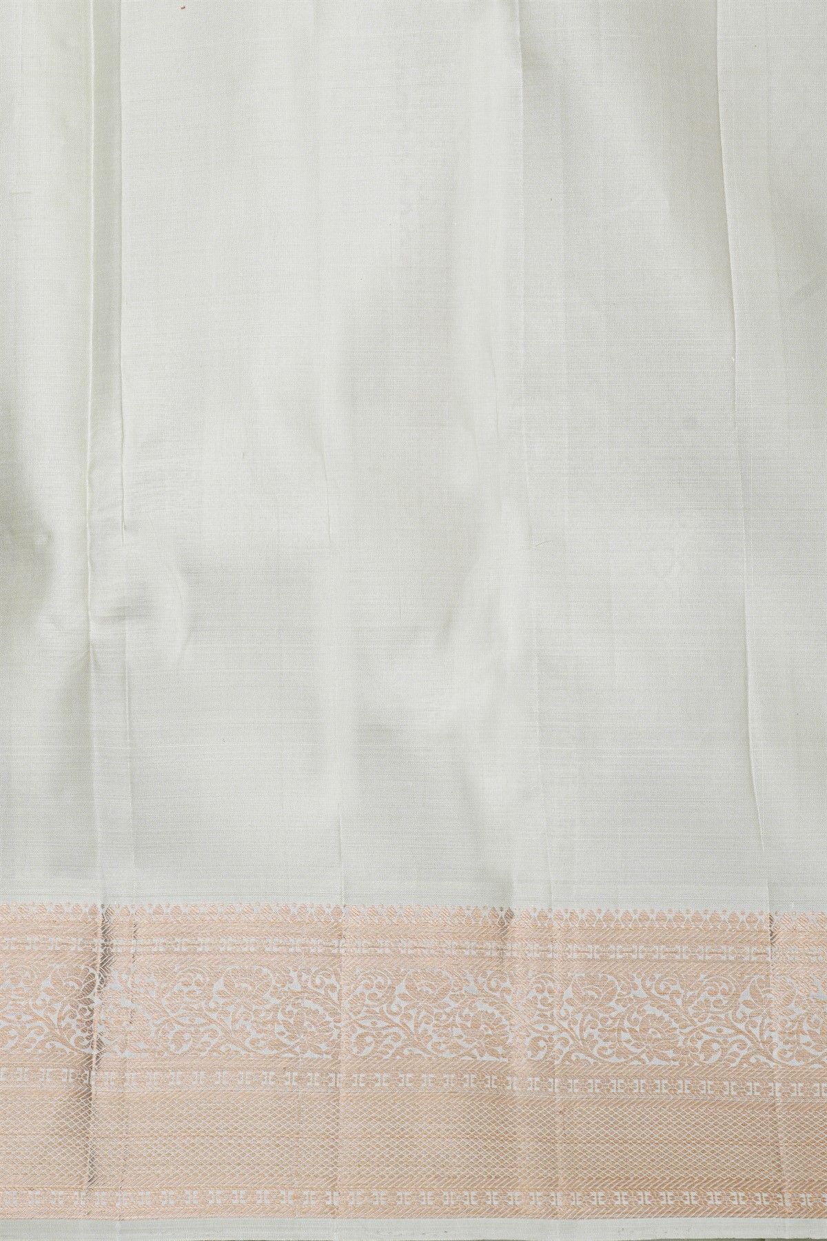Kancheepuram Silk Off White Saree With Parrots In Checks Body