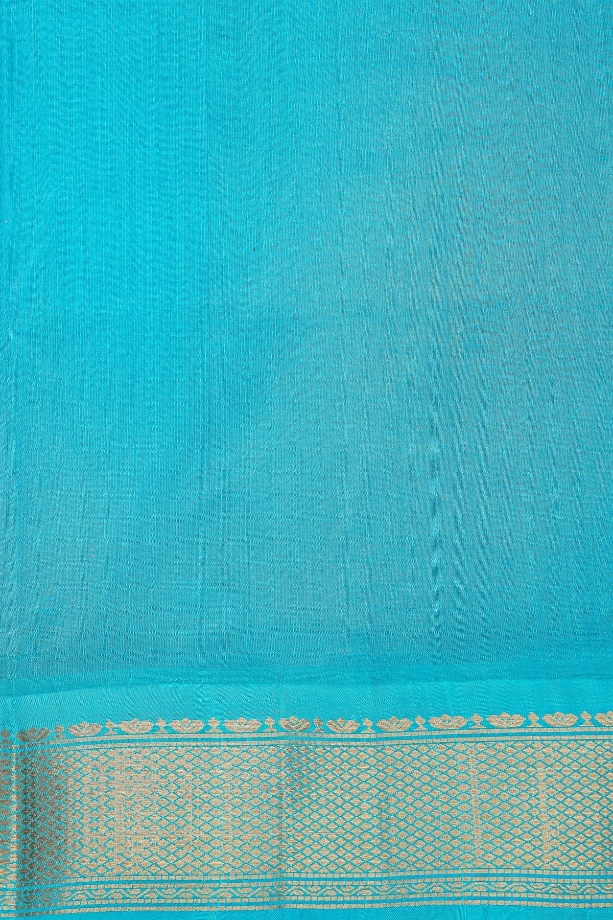 Kuppadam Sico Blue Saree With Floral And Butti Body