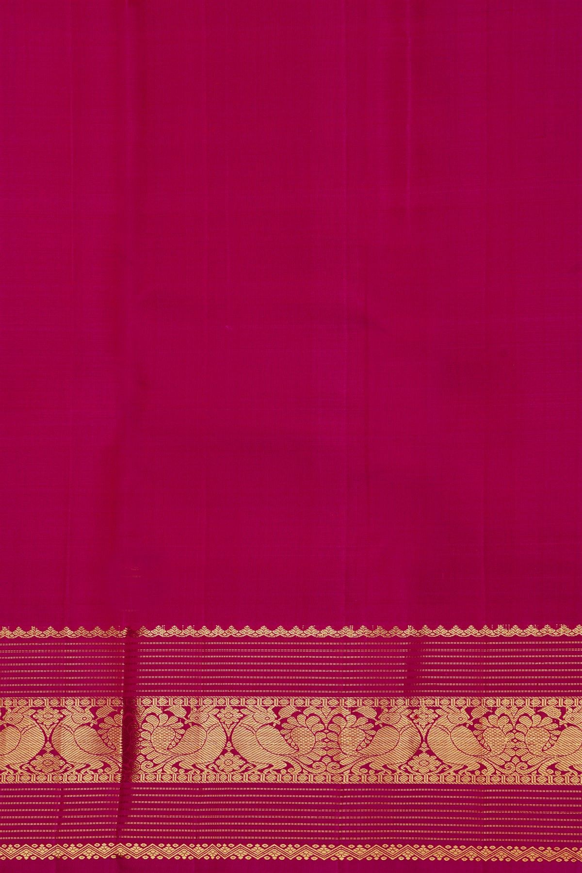 Kancheepuram Silk Mustard Yellow Saree With Zari Checks Florals And Peacock Buttis Body