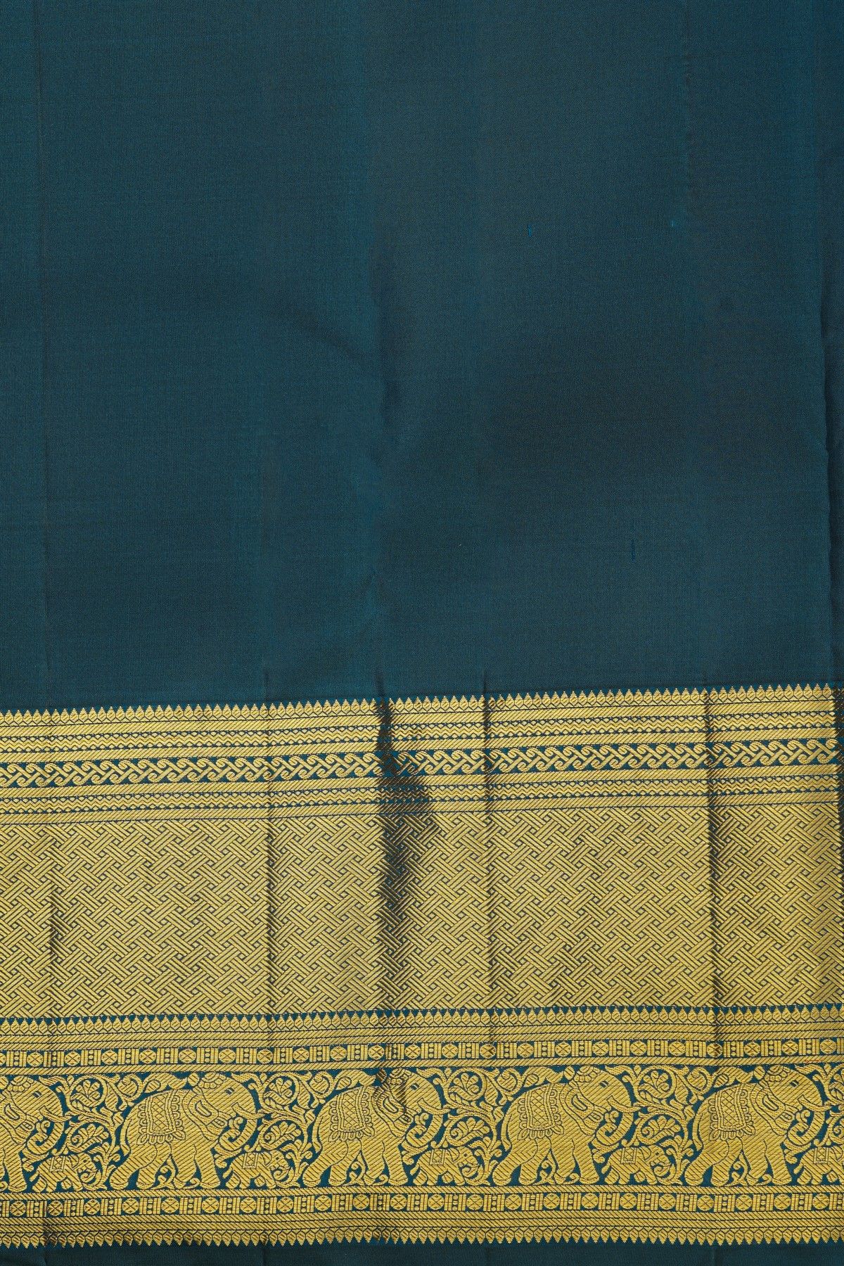 Kancheepuram Silk Lime Green Saree With Floral Leaf And Pichwai Border