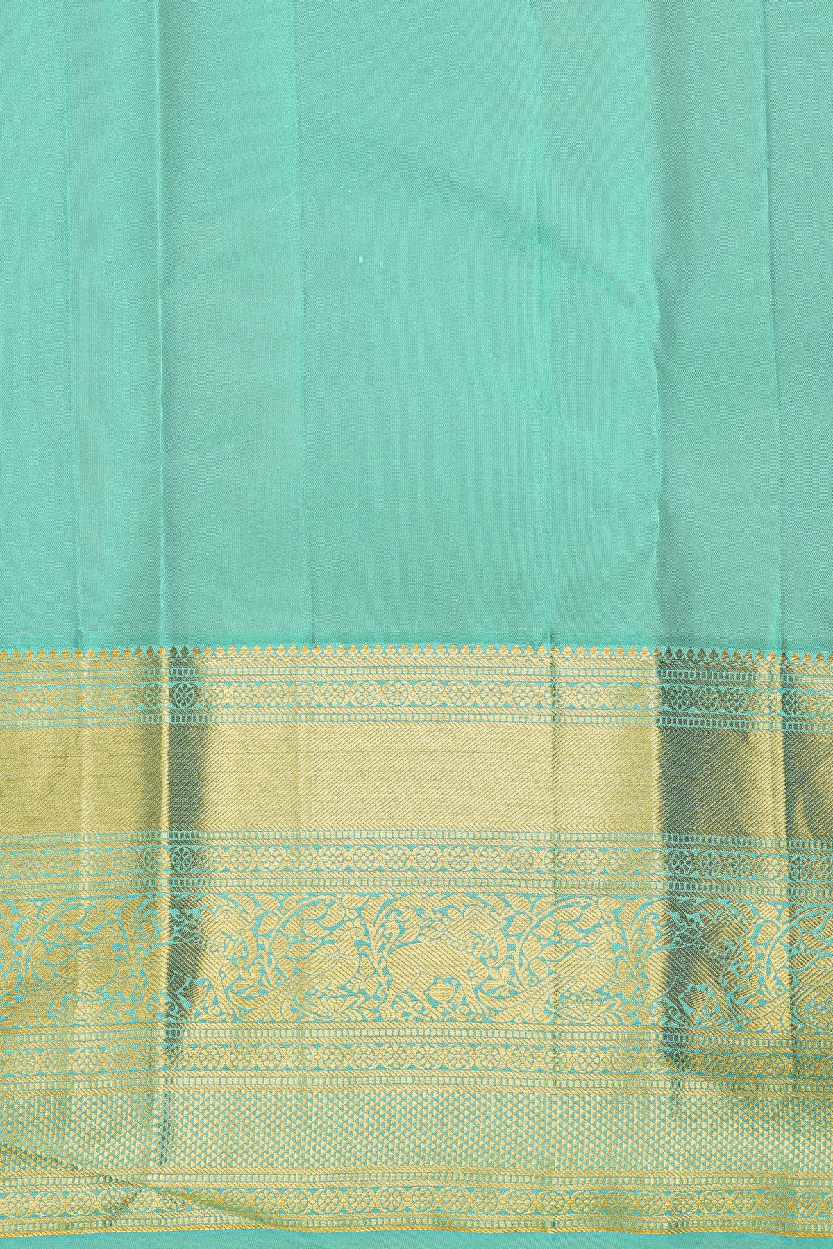 Kancheepuram Silk Rani Pink Saree With Gandaberunda Buttis Body
