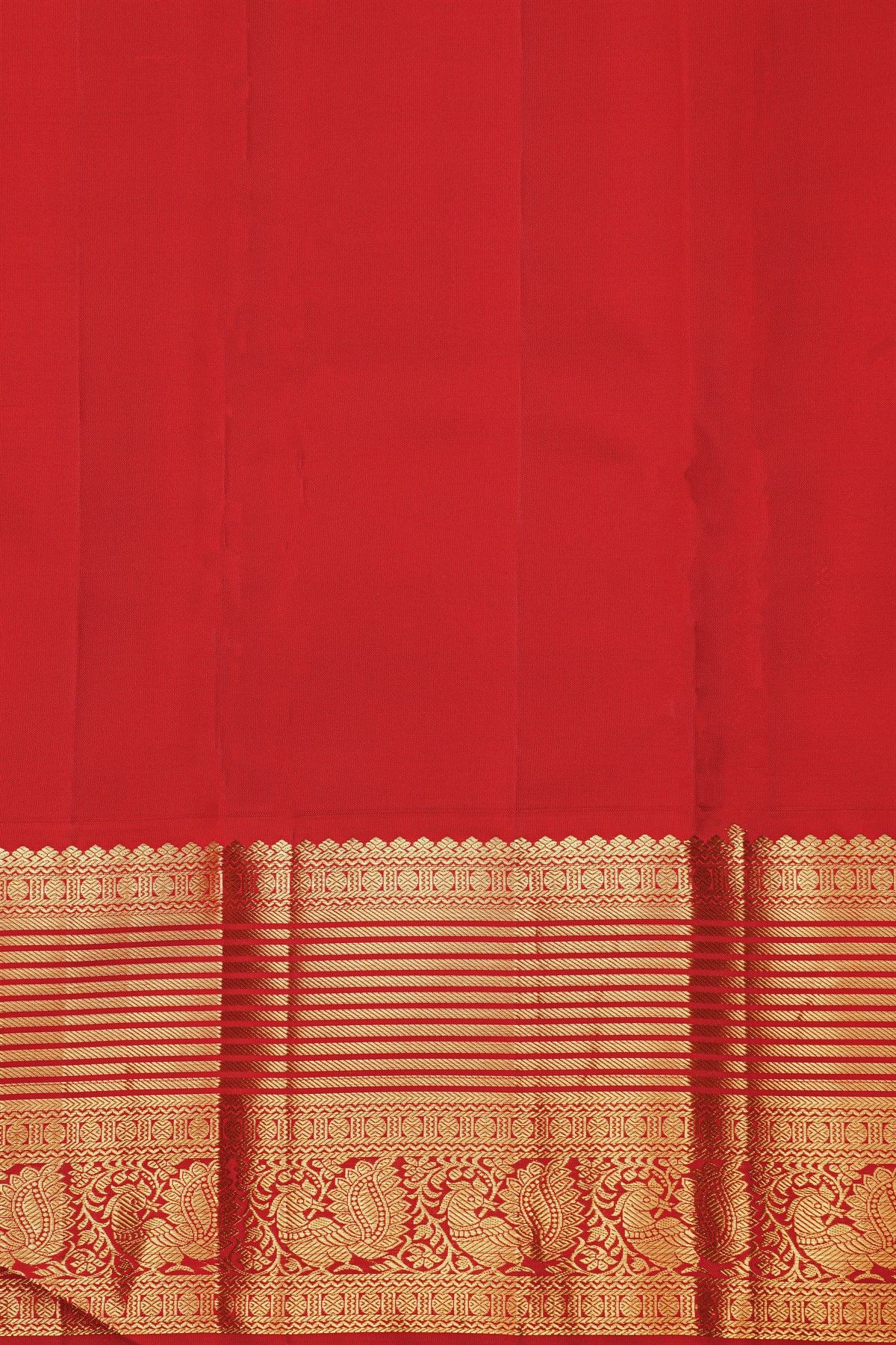 Kancheepuram Silk Lime Green Saree With Peacocks And Florals Buttis Body