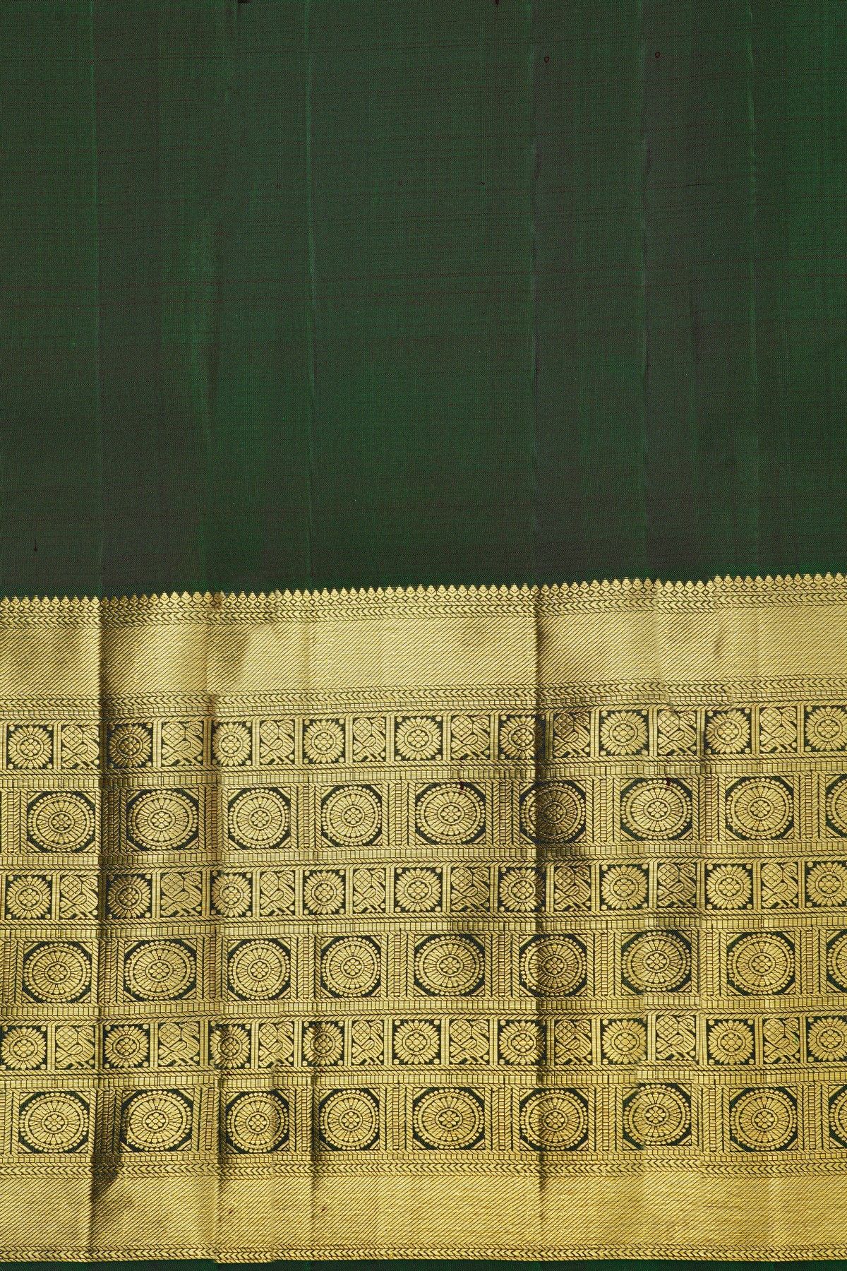 Kancheepuram Silk Purple Saree With Self Traditional Border