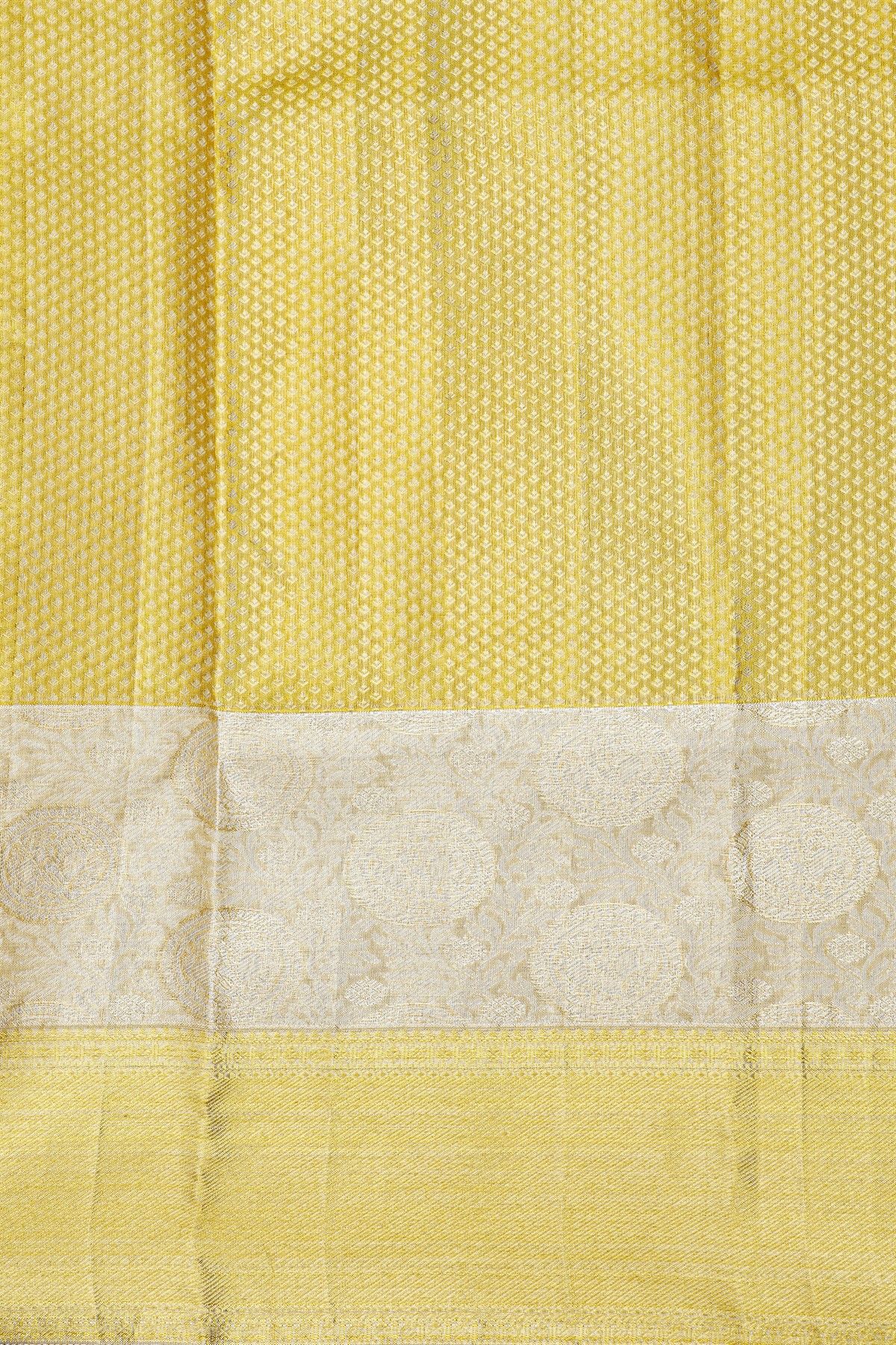 Kancheepuram Silk Aqua Green Saree With Peacocks And Elephants In Checks Body