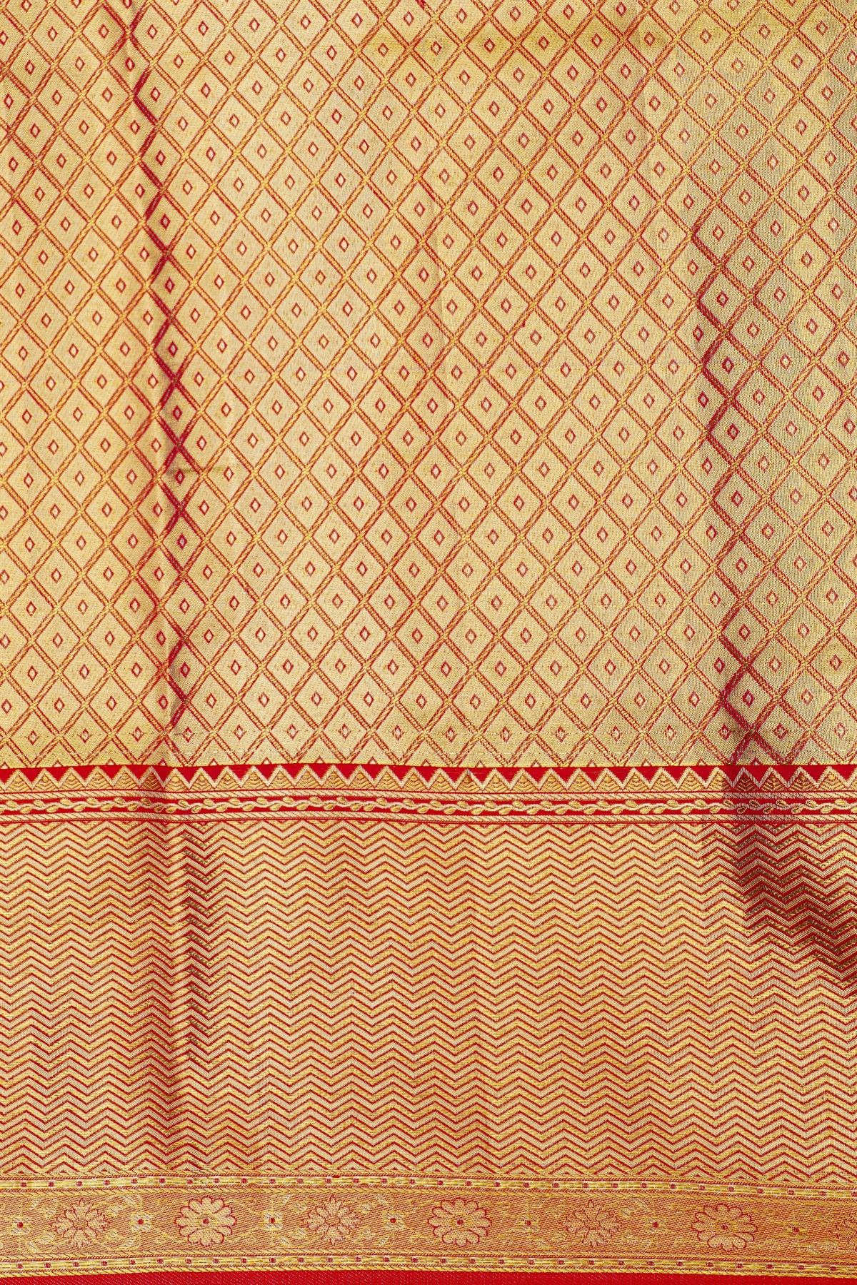 Kancheepuram Silk Multi Colour Saree With Rangkat Style Body