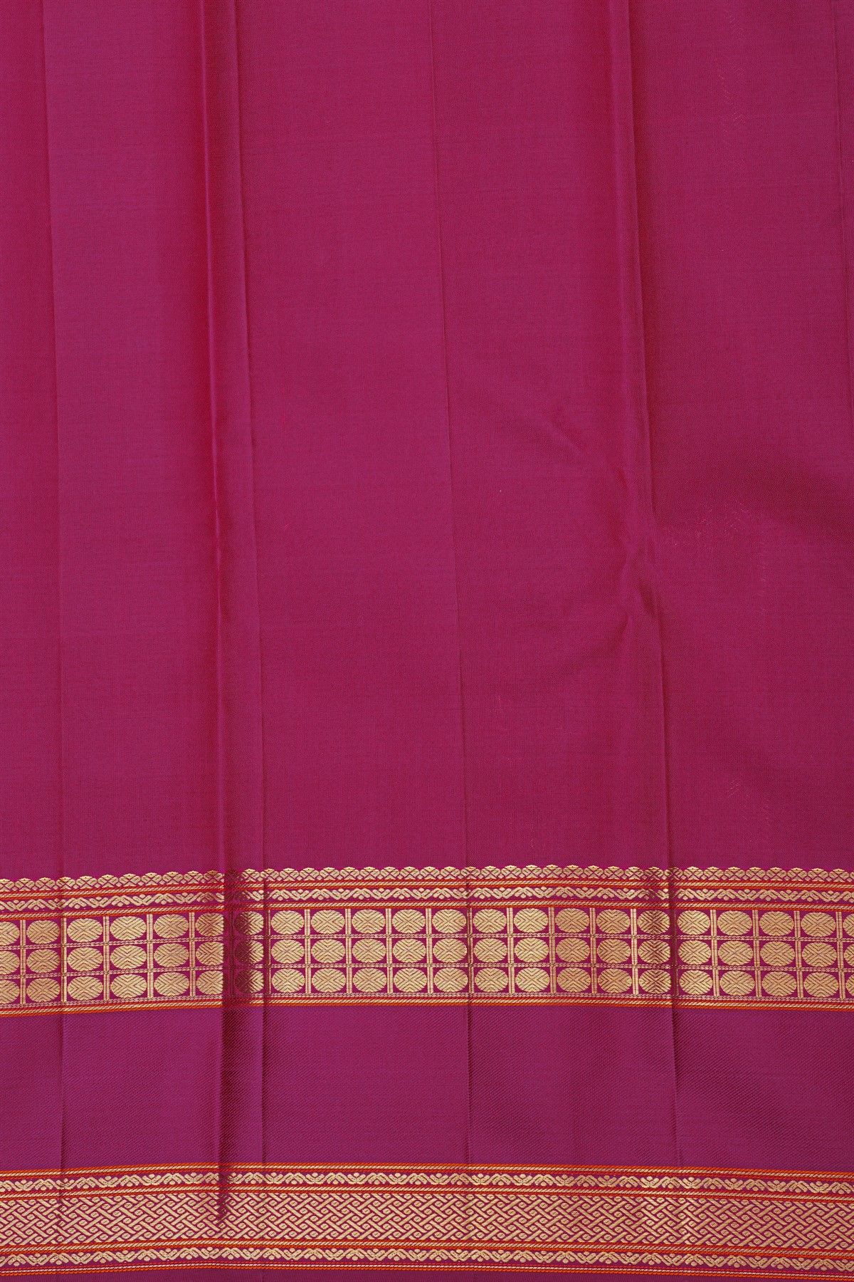 Kancheepuram Silk Purple Saree With Florals And Birds In Checks Body