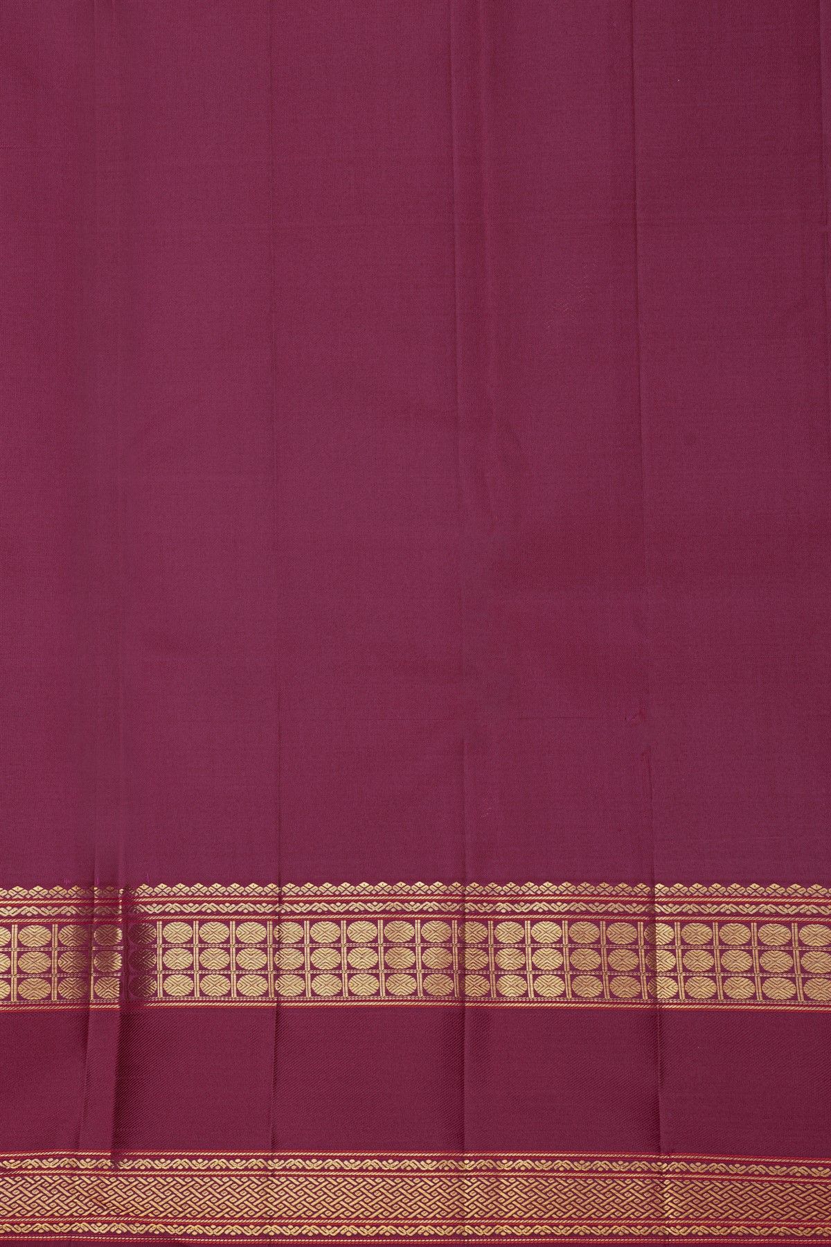 Kancheepuram Silk Purple Saree With Florals And Peacocks In Checks Body
