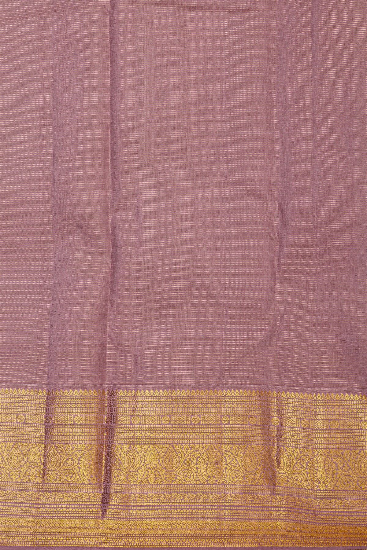 Kancheepuram Silk Lavender Saree With Florals And Peacock Butti Body