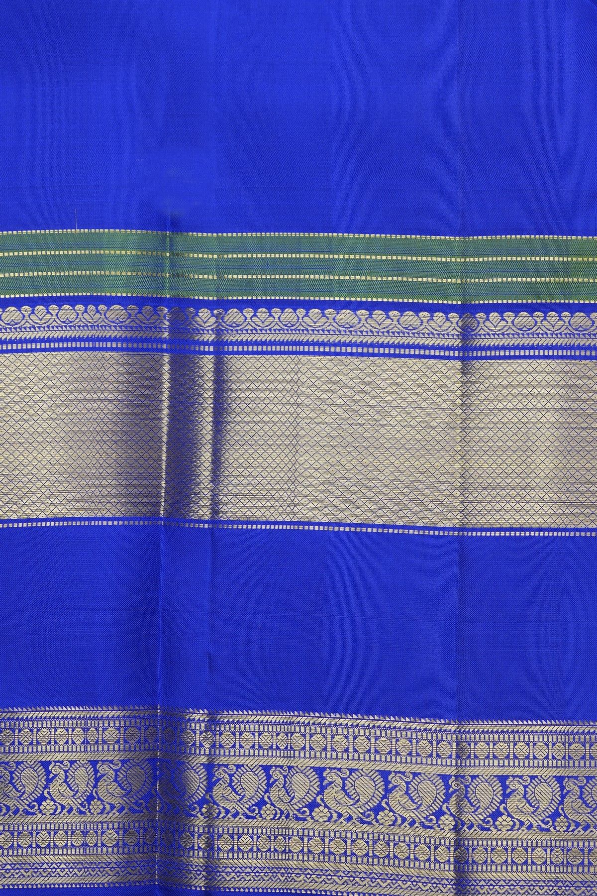 Kancheepuram Silk Purple Saree With Florals And Paisleys In Zari Body