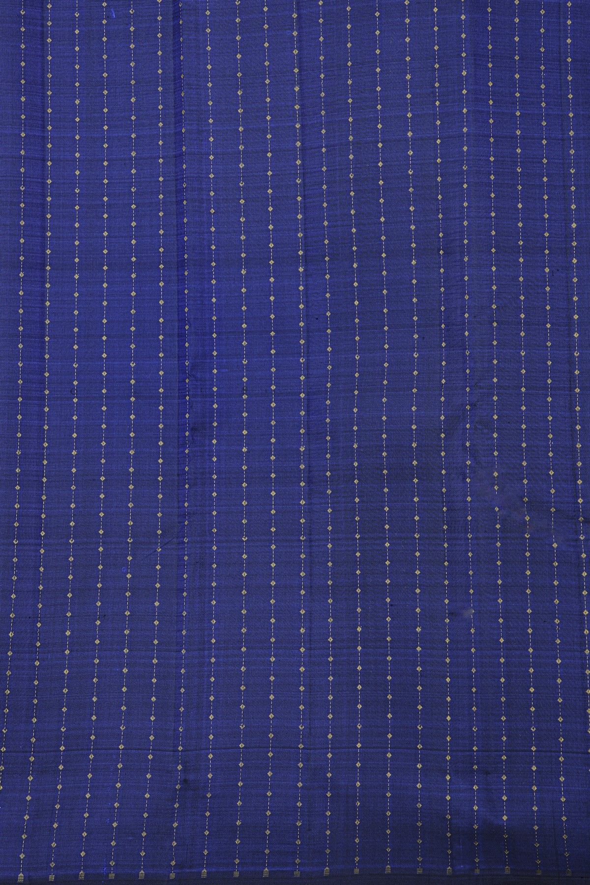 Kancheepuram Silk Navy Blue Saree With Florals And Leaves Jaal Border