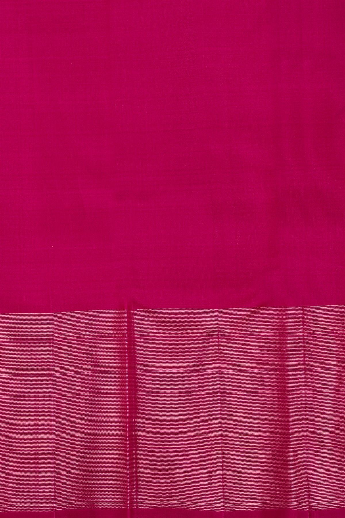 Kancheepuram Silk Blush Pink Saree With Elephants And Peacock Buttis Body