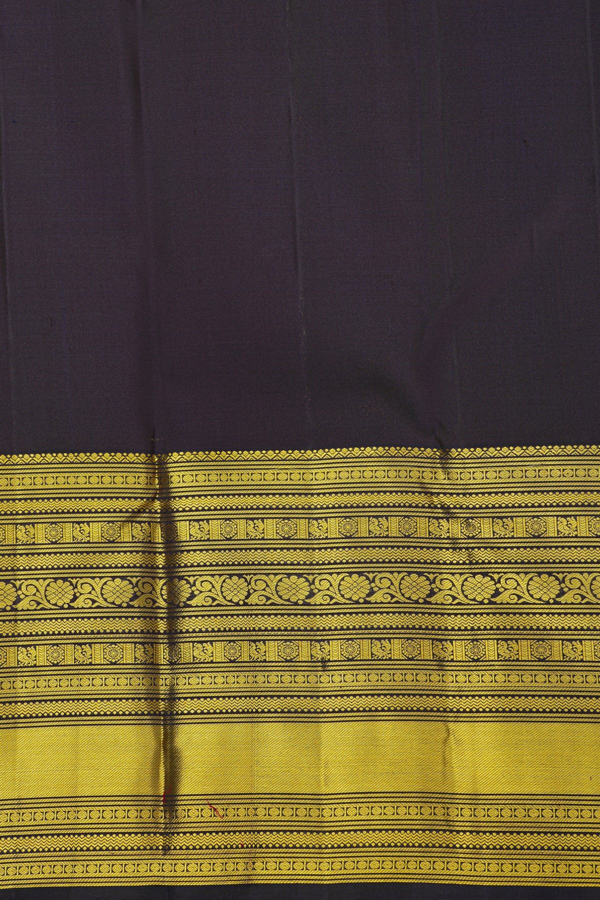 Kancheepuram Silk Bottle Green Saree With Florals And Paisleys In Zari Body