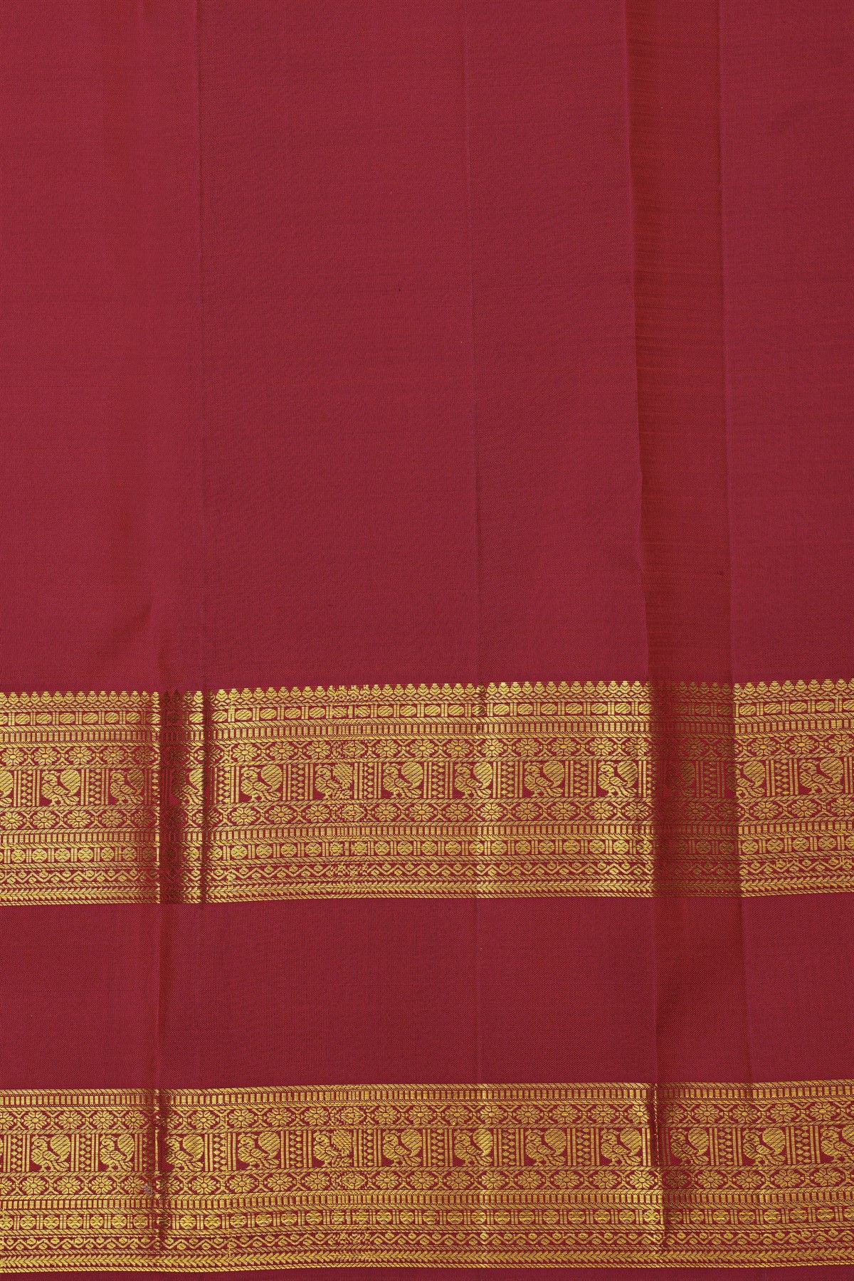 Kancheepuram Silk Black Saree With Floral Buttis Body And Gap Border