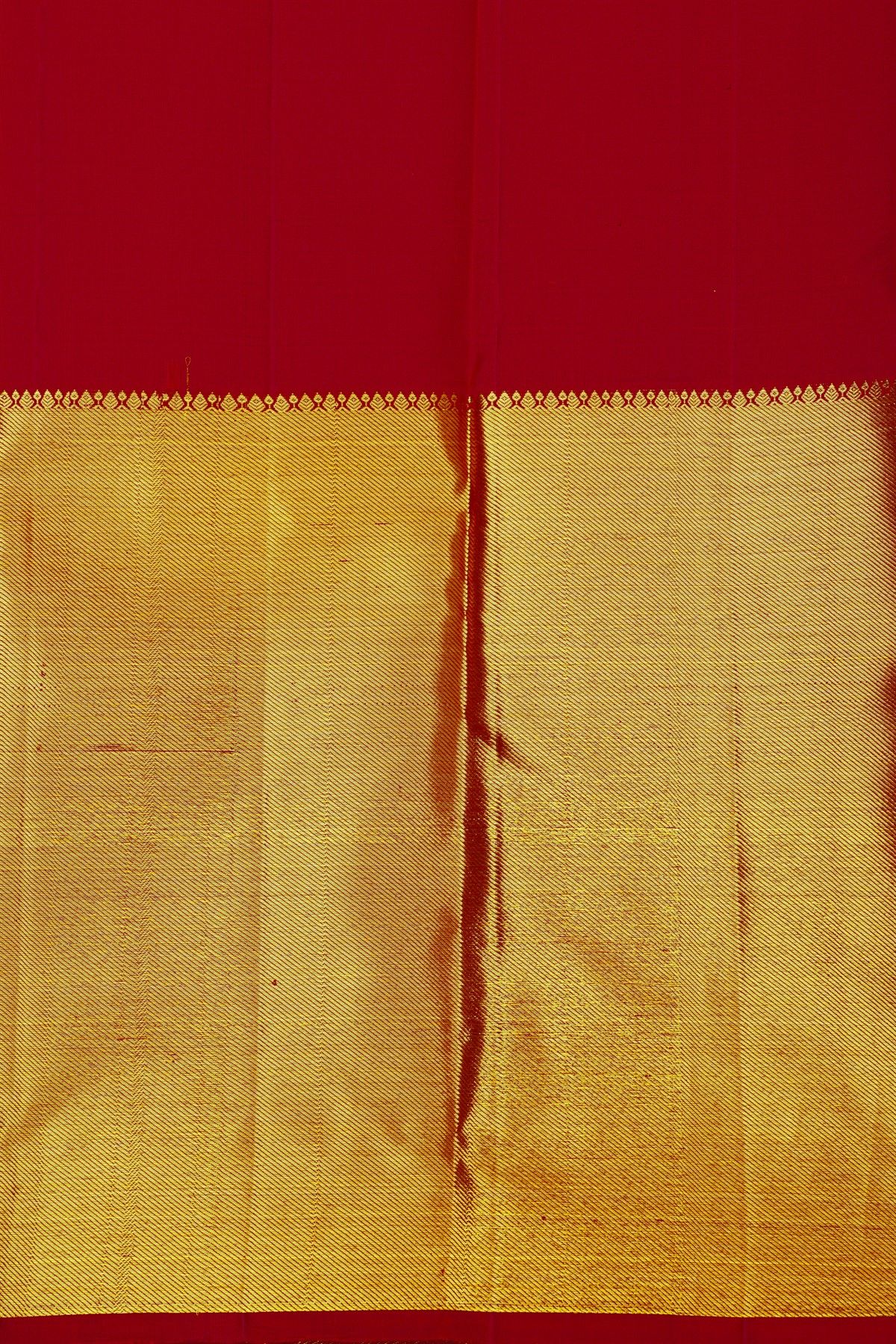 Kancheepuram Silk Red Saree With Florals And Buttis Body And Kaddi Border