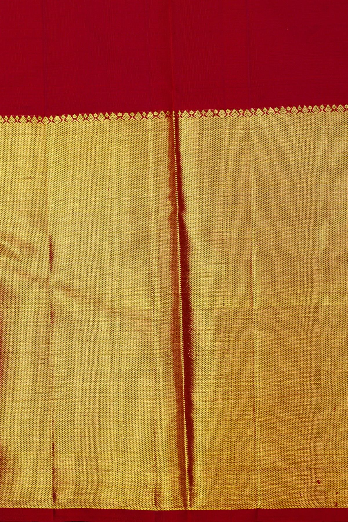 Kancheepuram Silk Red Saree With Florals And Buttis Body And Kaddi Border