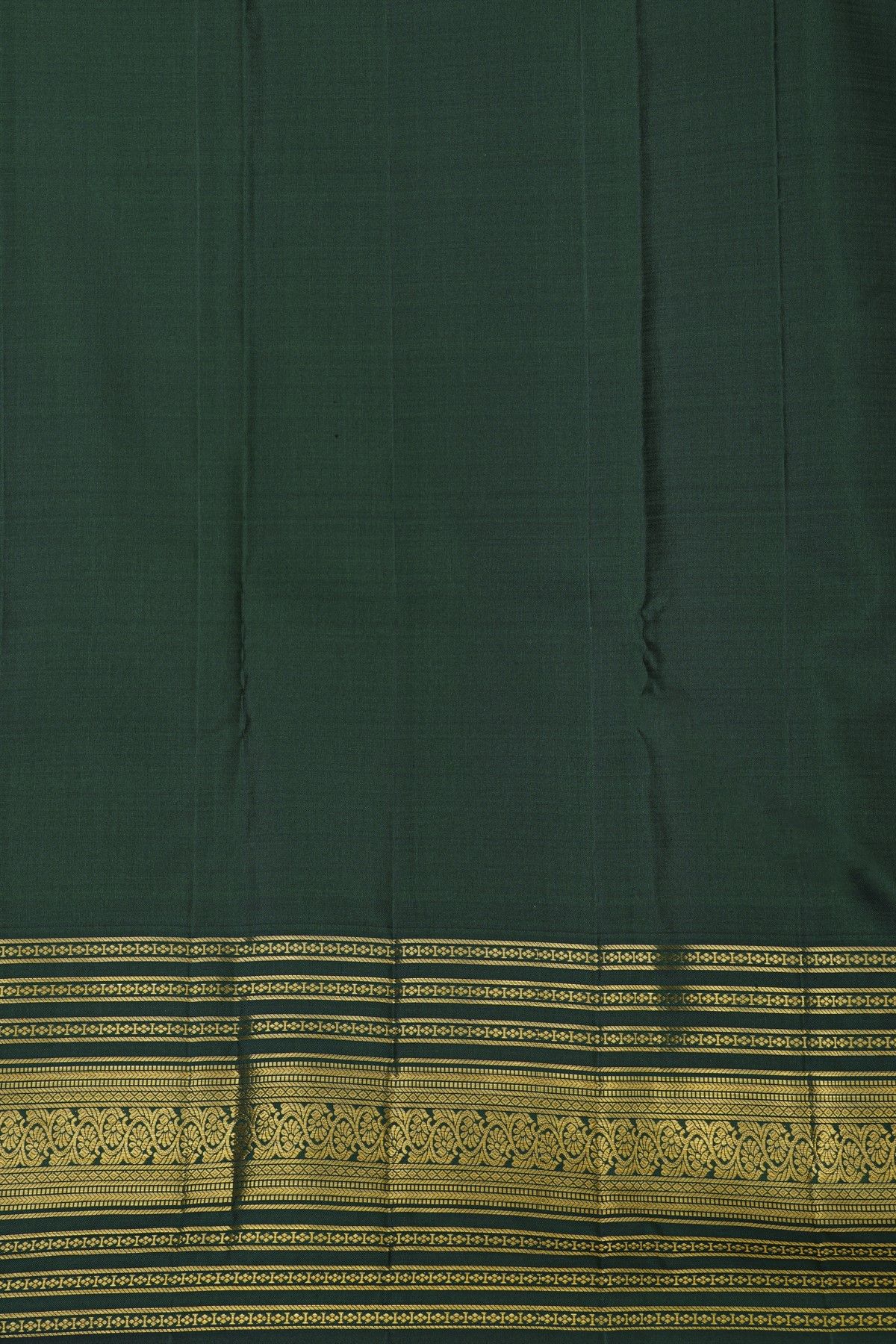 Kancheepuram Silk Grey Saree With Floral And Peacock Buttis Body