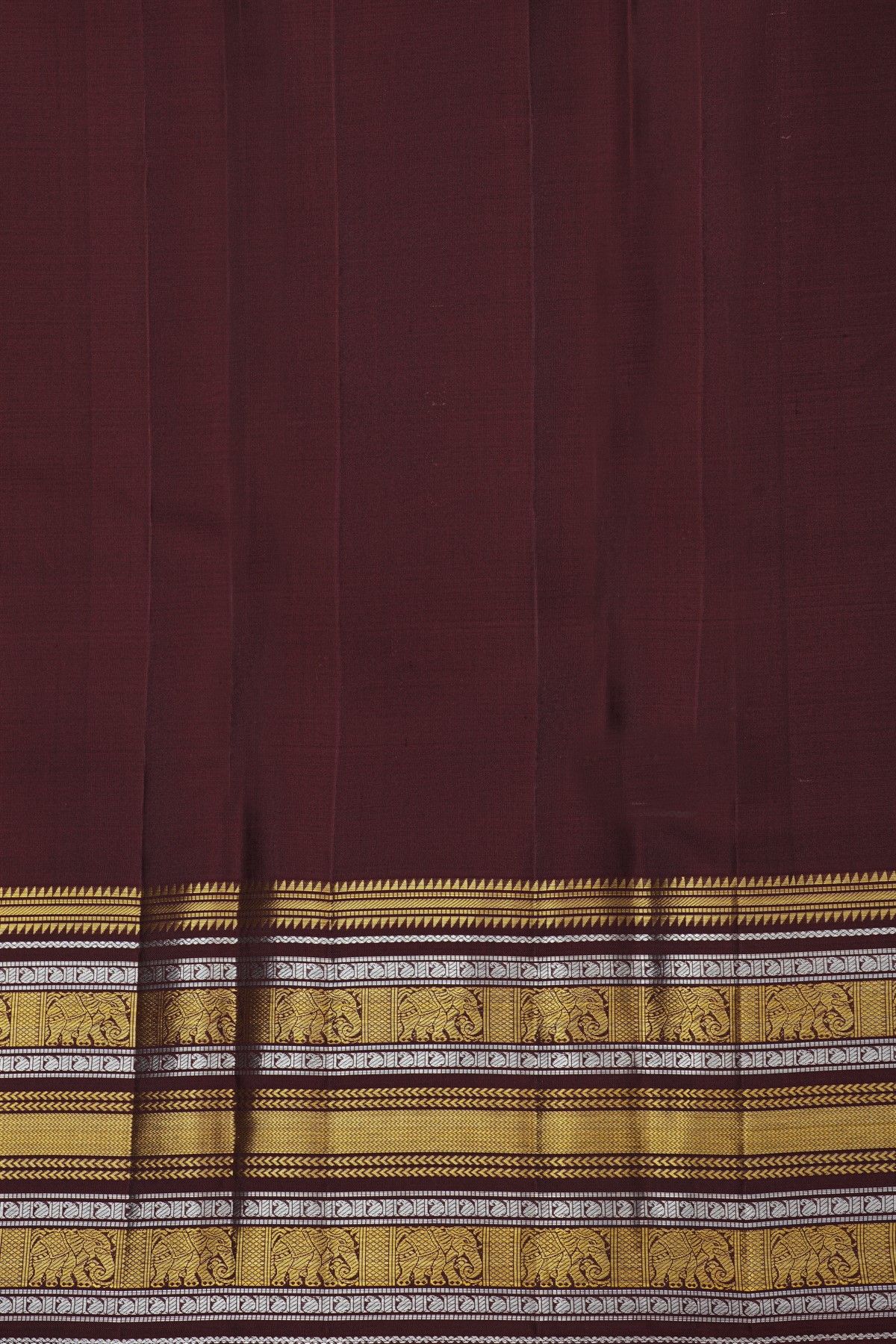 Kancheepuram Silk Pink Saree With Gandaberunda Buttis Body