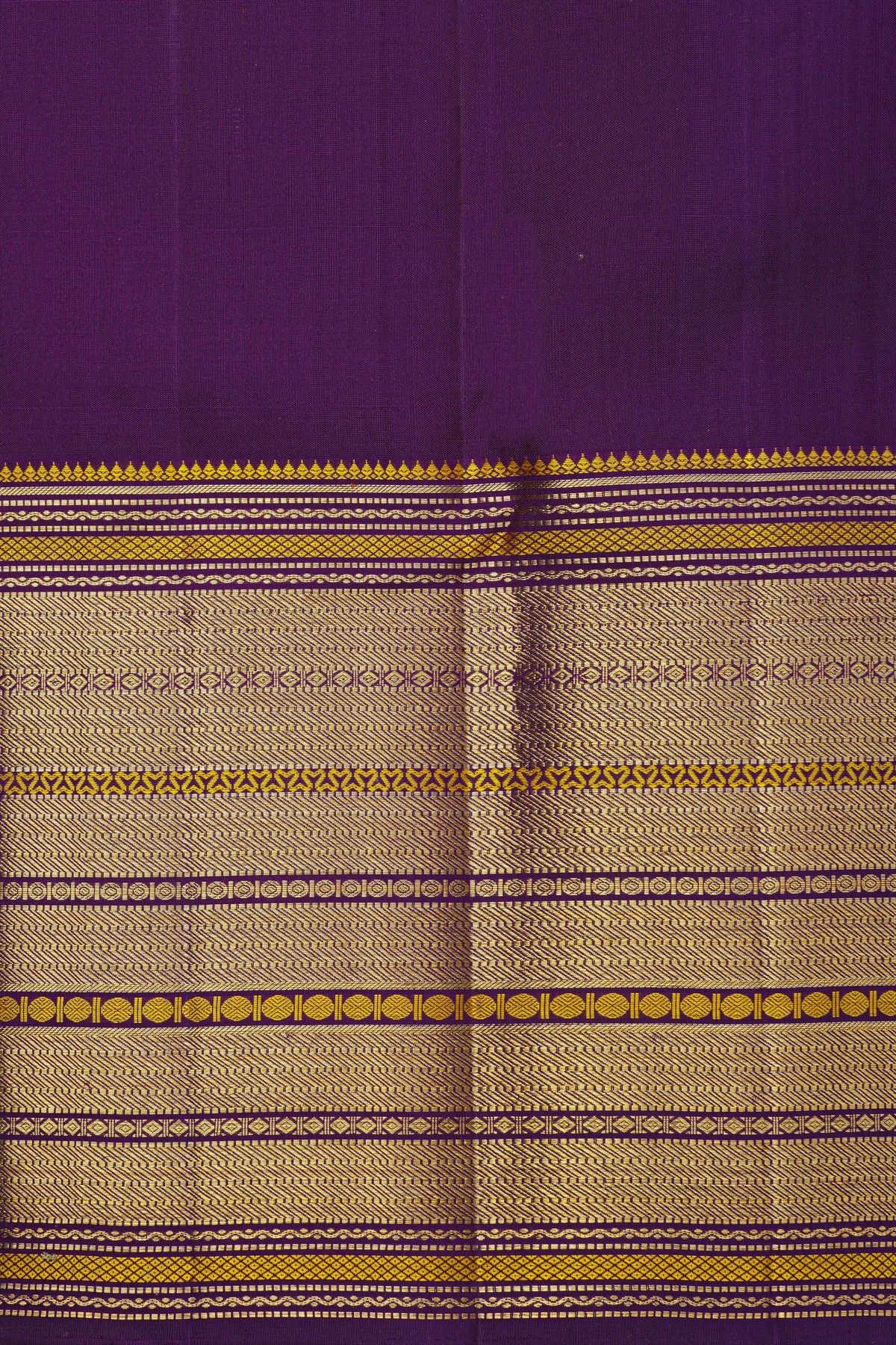 Kancheepuram Silk Light Purple Saree With Rudraksha Buttis And Diamond Border