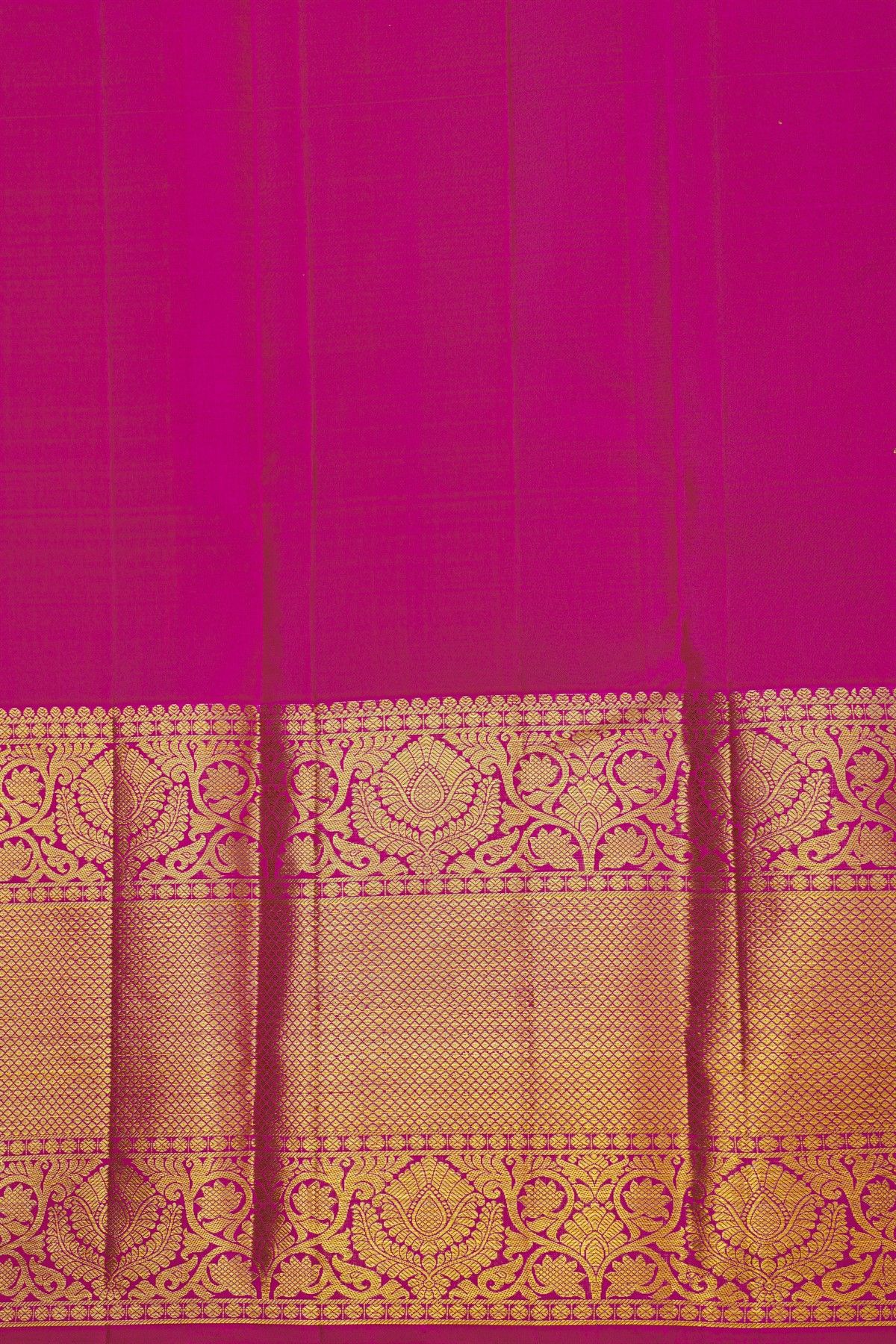 Kancheepuram Silk Reddish Pink Saree With Florals And Buttis Body