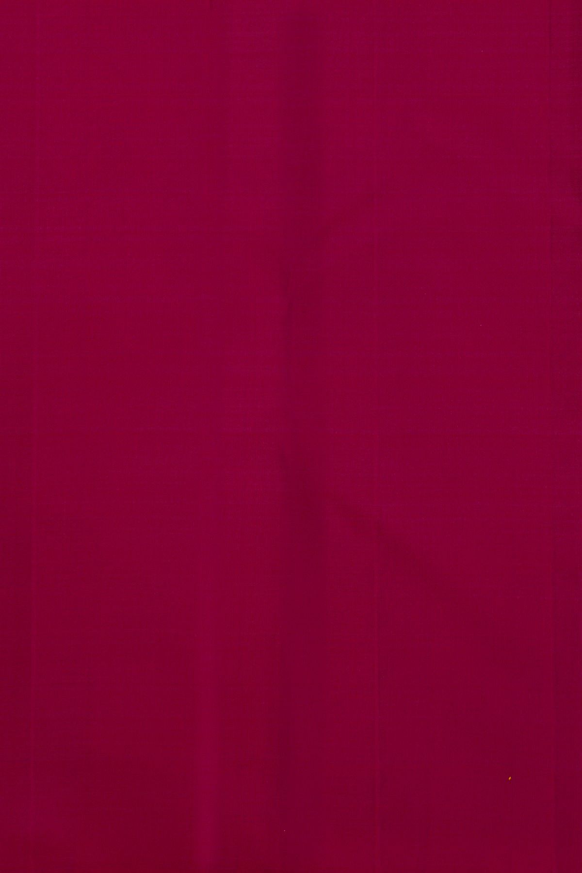 Kancheepuram Silk Rani Pink Saree With Florals And Leaves Body