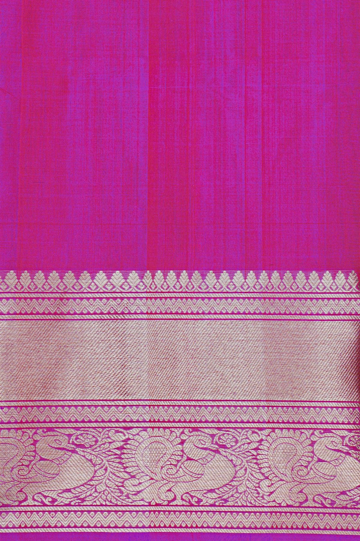 Venkatagiri Silk Violet Saree With Florals And Buttis Body