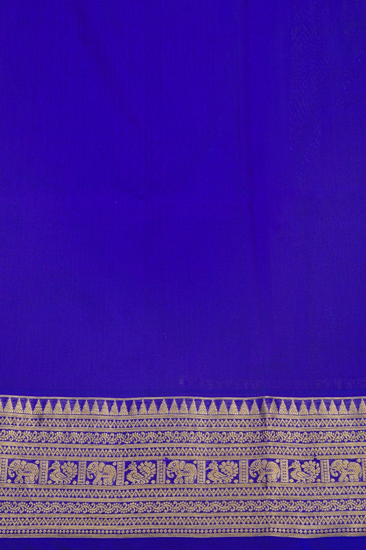 Venkatagiri Silk Lavender Saree With Peacock And Elephant Border