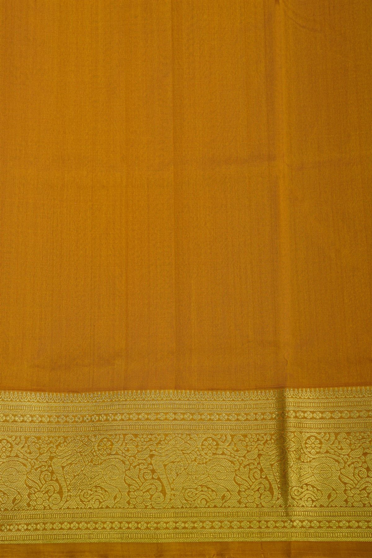 Venkatagiri Silk Rust Orange Saree With Florals And Buttis Body