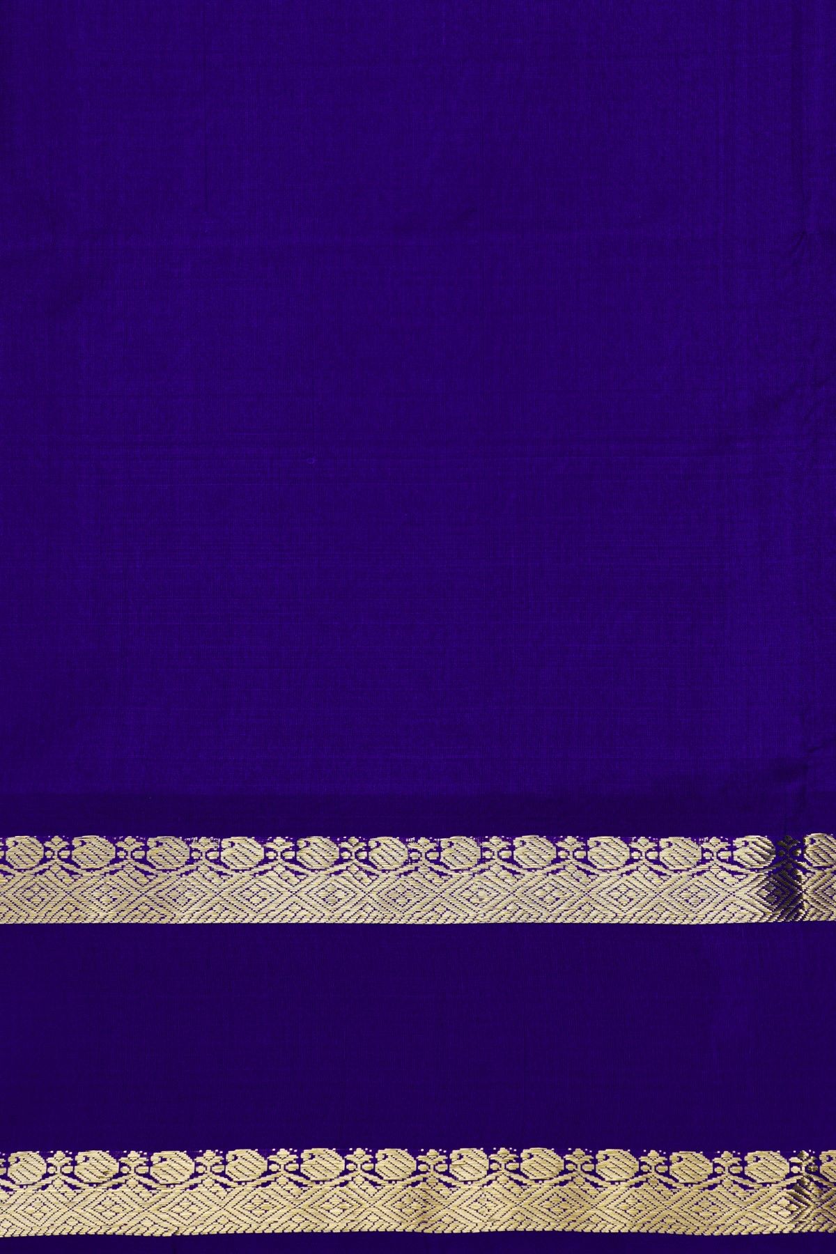 Venkatagiri Silk Royal Blue Saree With Florals And Buttis Body