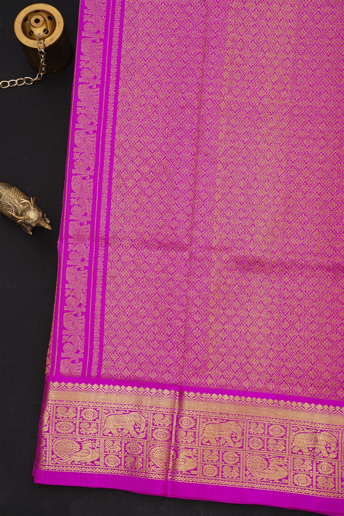 Venkatagiri Silk Red Saree With Florals And Buttis