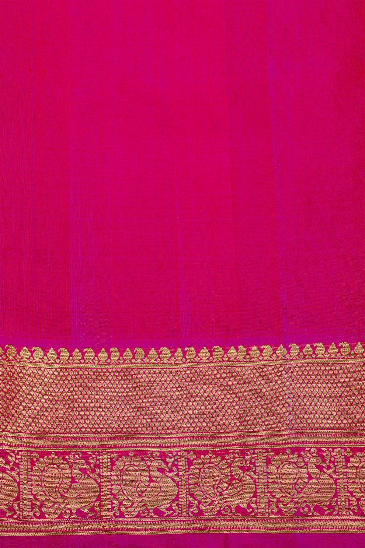 Venkatagiri Silk Purple Saree With Zari Checks And Floral Buttis Body