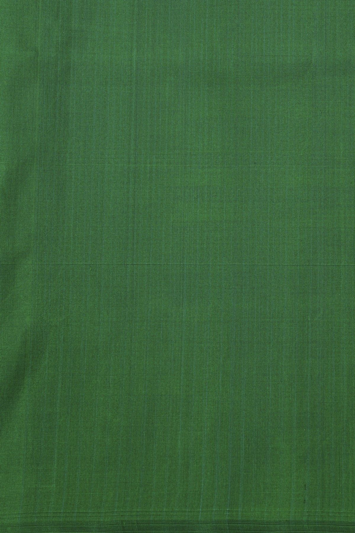 Venkatagiri Silk Leaf Green Saree With Kaddi Body