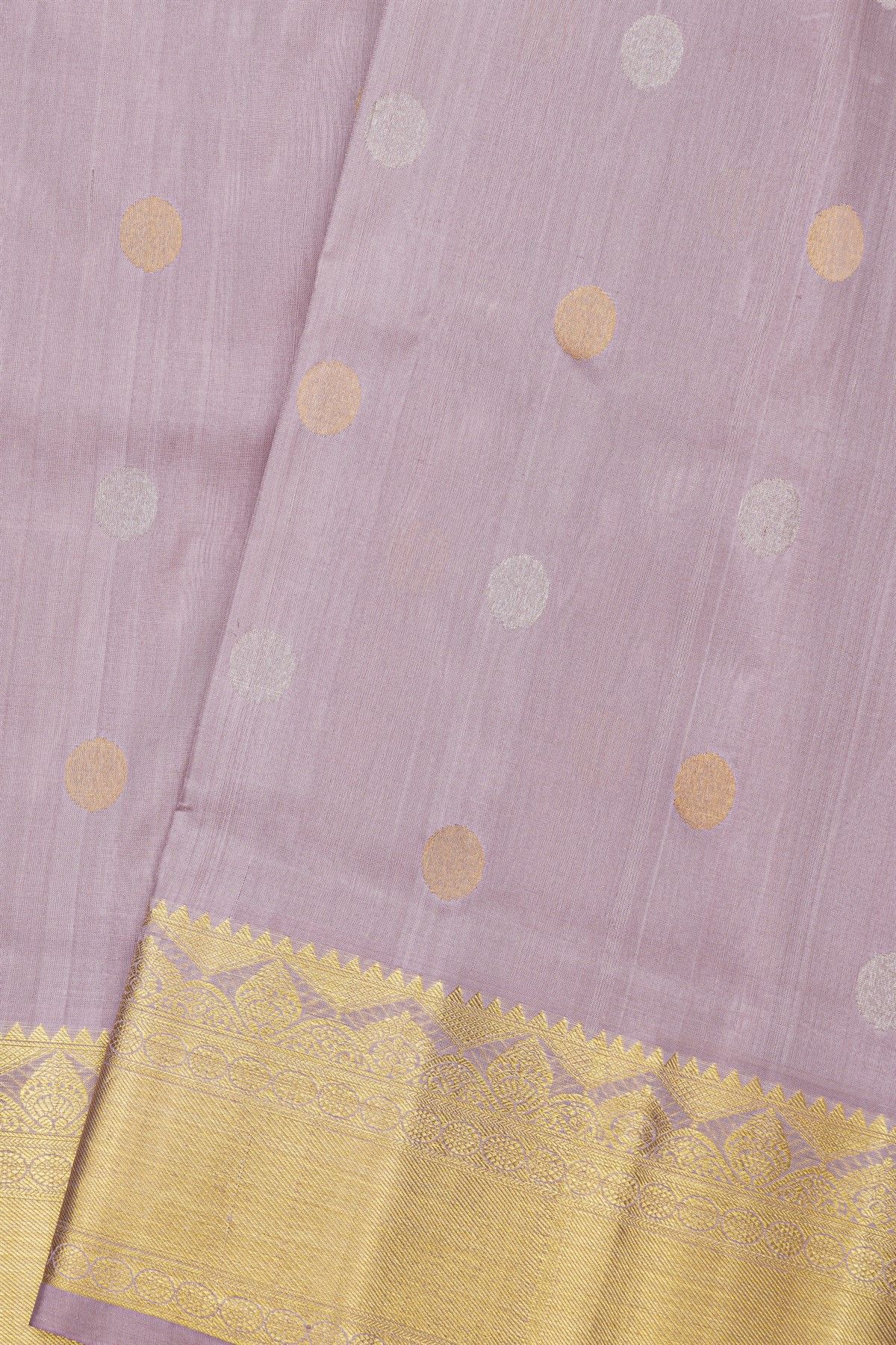 Venkatagiri Silk Onion Pink Saree With Rudraksha Buttis Body